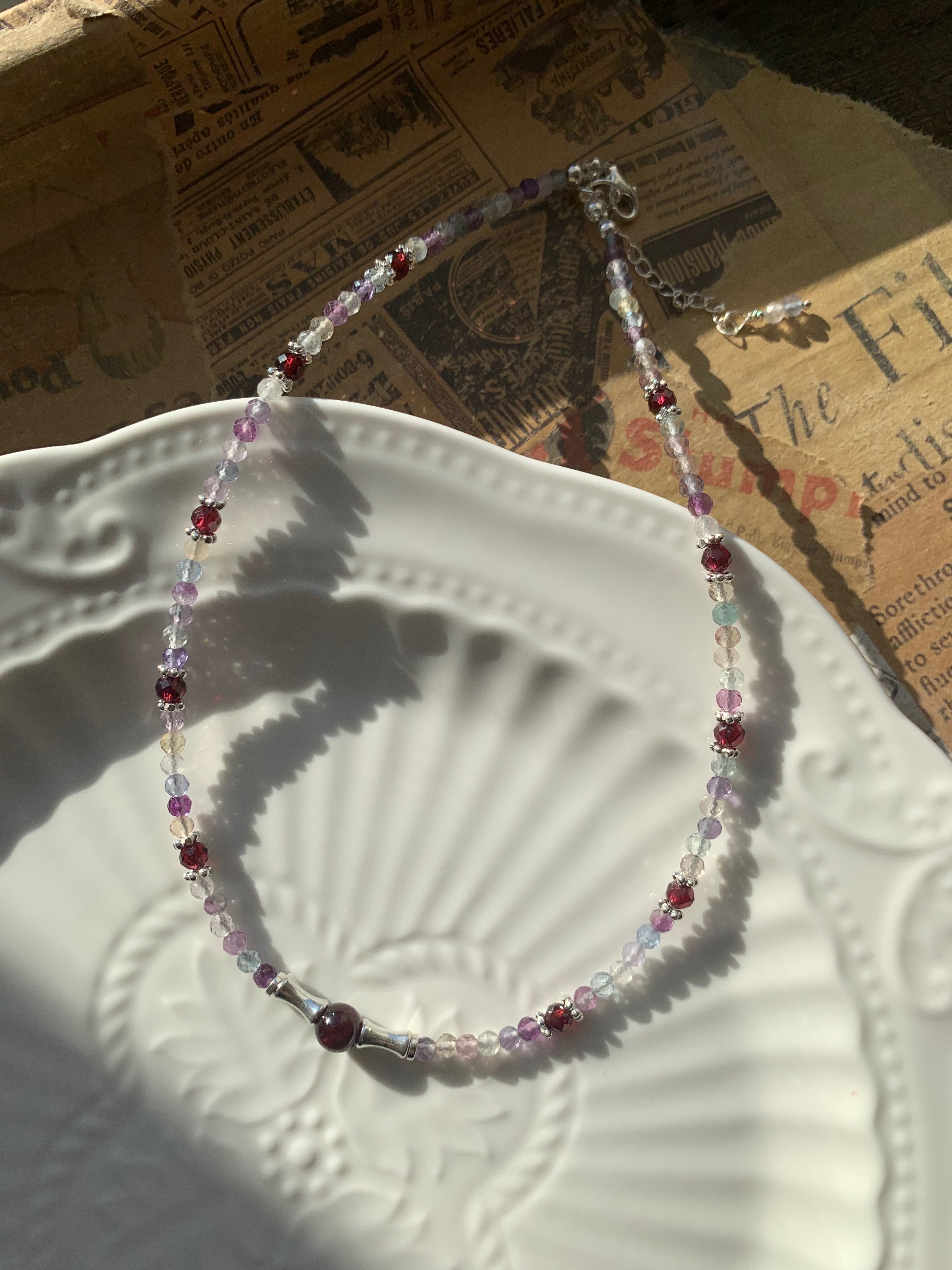 彩蝶/ 925銀天然水晶能量/ 手作項鍊/ 客製設計