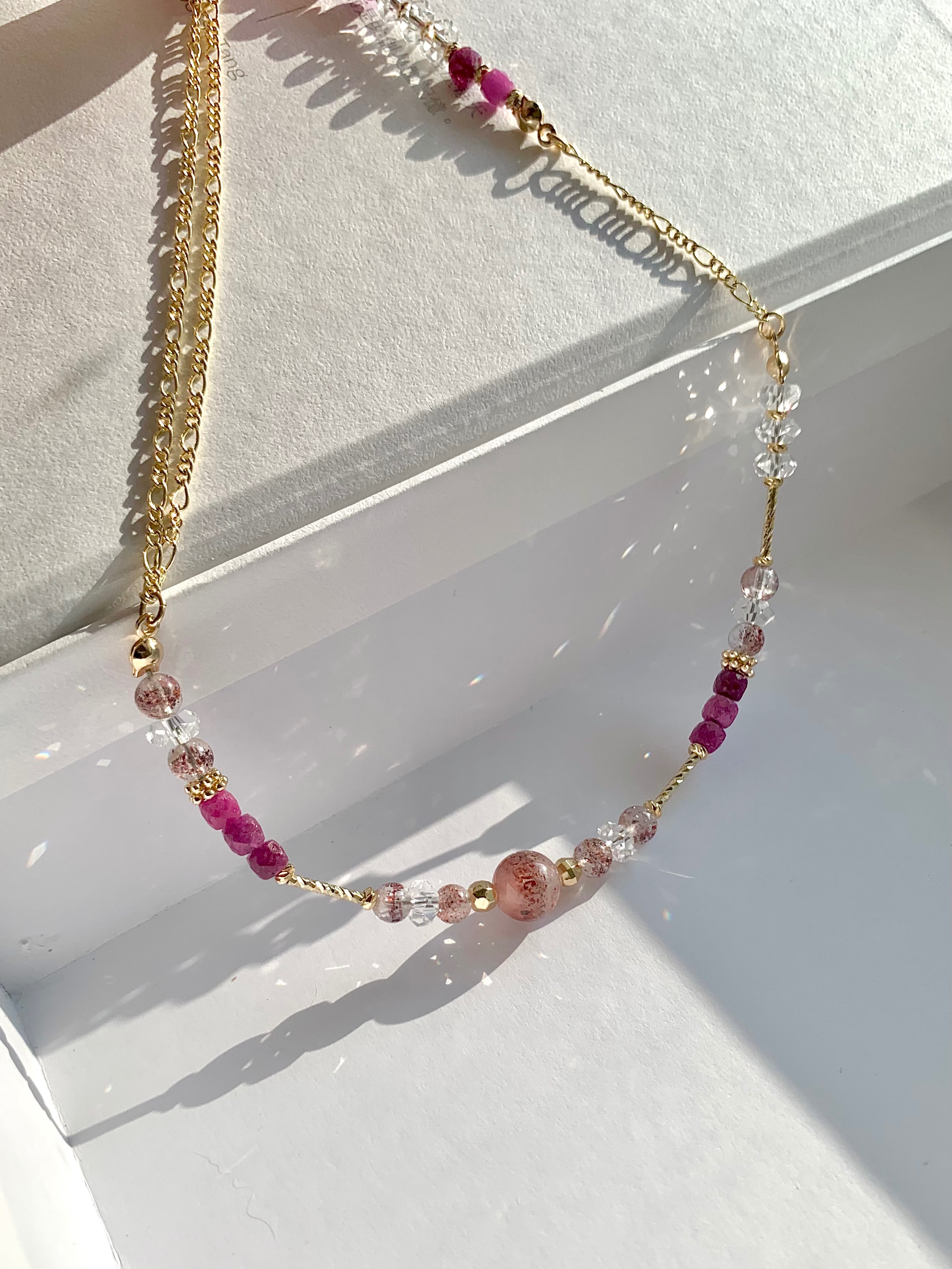 曙光戀曲/ 14K包金天然水晶能量/ 手作項鍊/ 客製設計