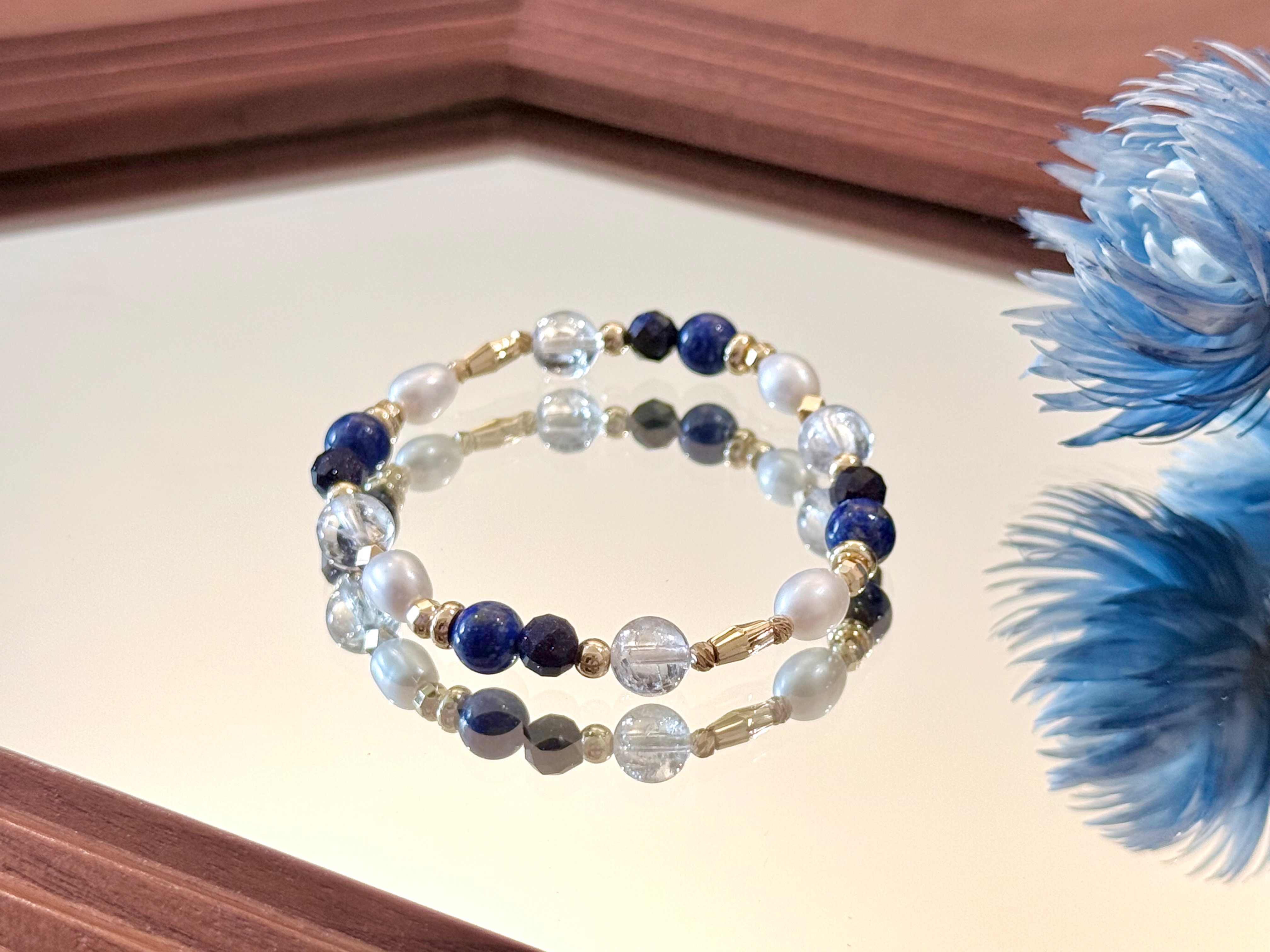 墜入星沙/ S925銀天然水晶能量手鍊/ 設計款