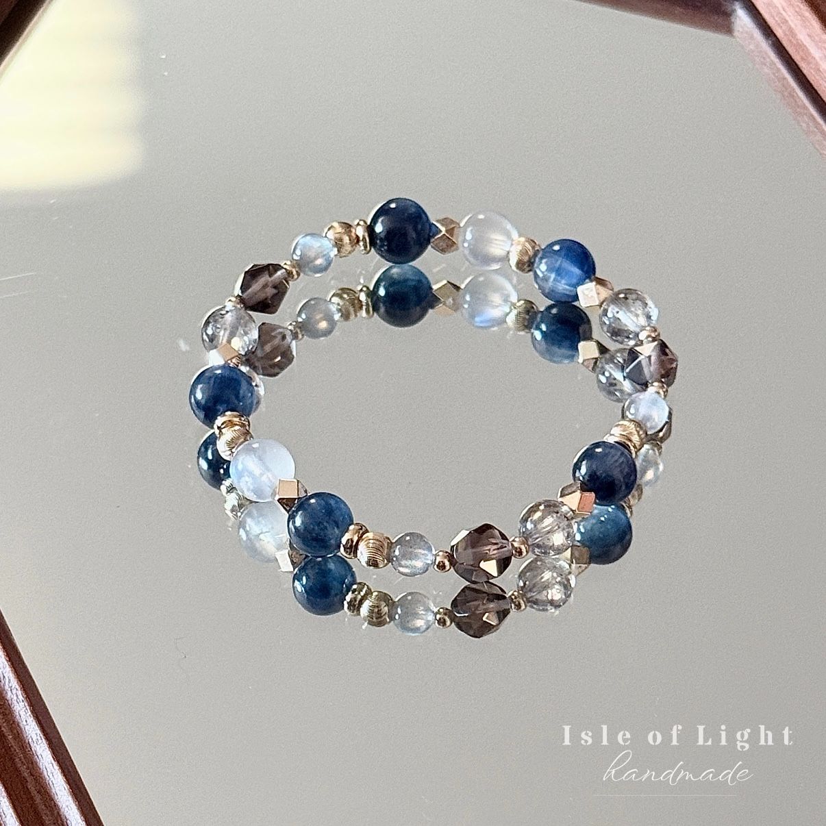 岸上極光/ 14K包金天然水晶能量手鍊/ 設計款