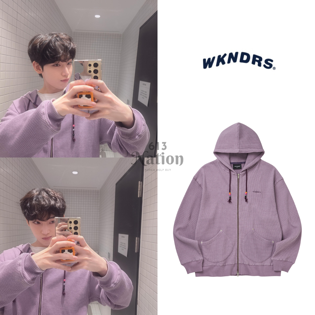 [EN] SUNOO同款BEADED WAFFLE HOODIE ZIPUP
