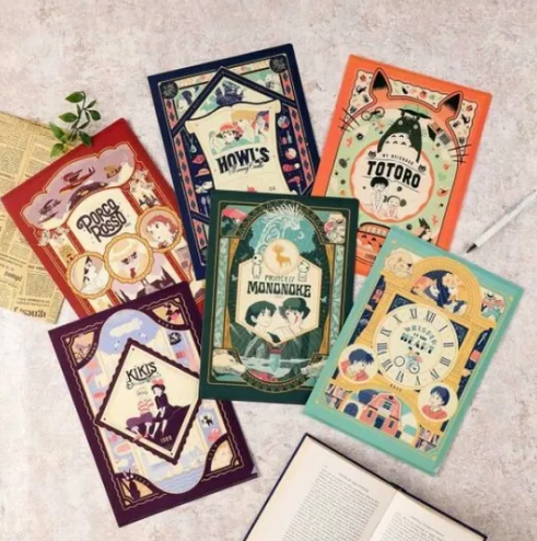 日本製 吉卜力 復古文件夾 龍貓 霍爾的移動城堡 神隱少女 魔法公主 魔女宅急便 多款可選（在台現貨）