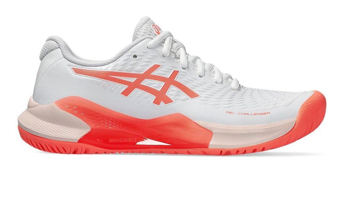 Asics 網球鞋 Challenger 14 （白/紅梅色） 1042A231-101