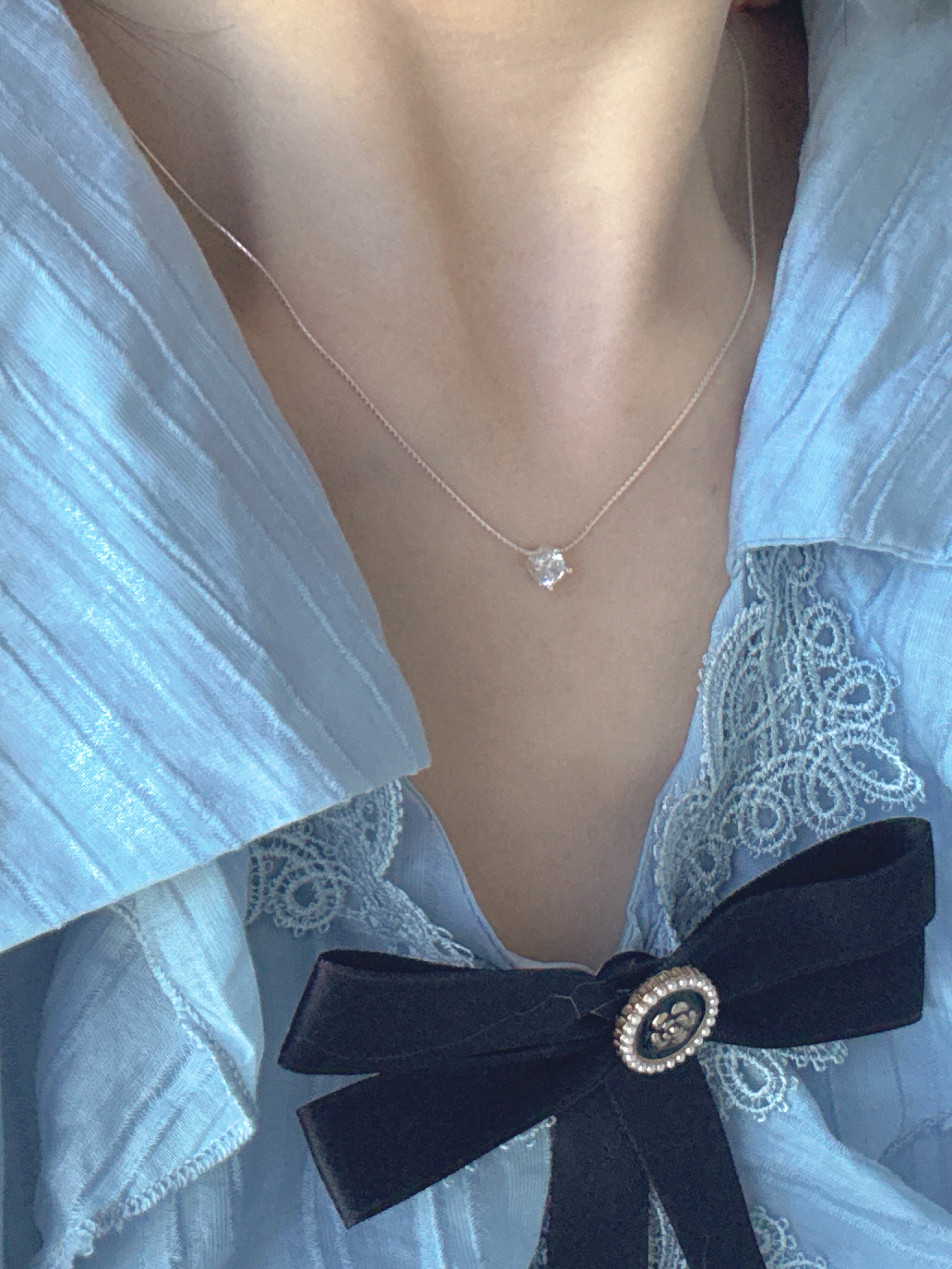 「預購」Starlit Gem Necklace 星辰之鑽｜單鑽純銀項鍊