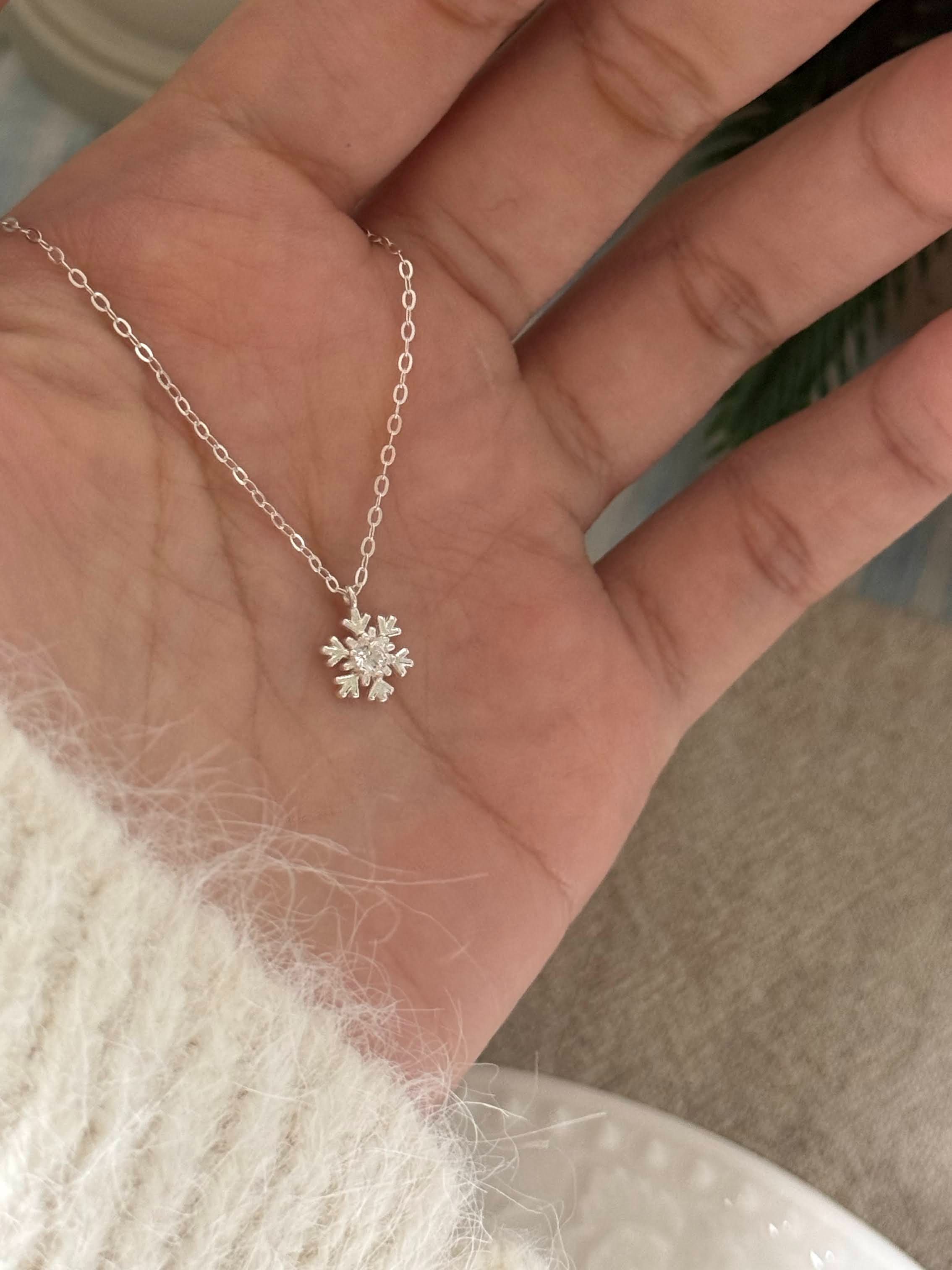 「預購」通體925純銀雪花鋯石項鏈