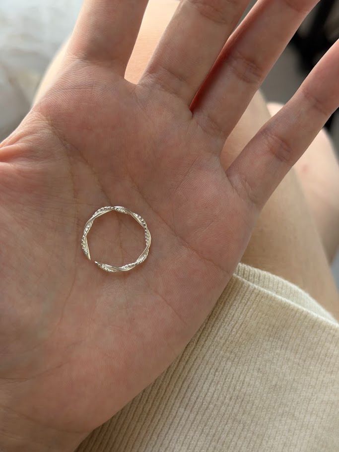 「預購」925純銀 編織麻花戒指