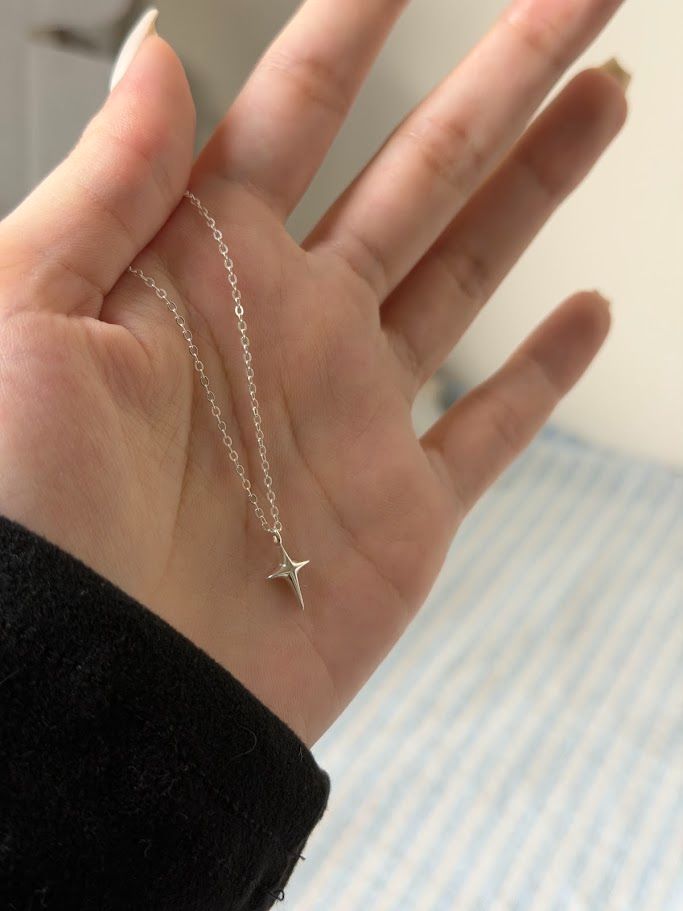 「預購」通體925純銀四芒星項鍊