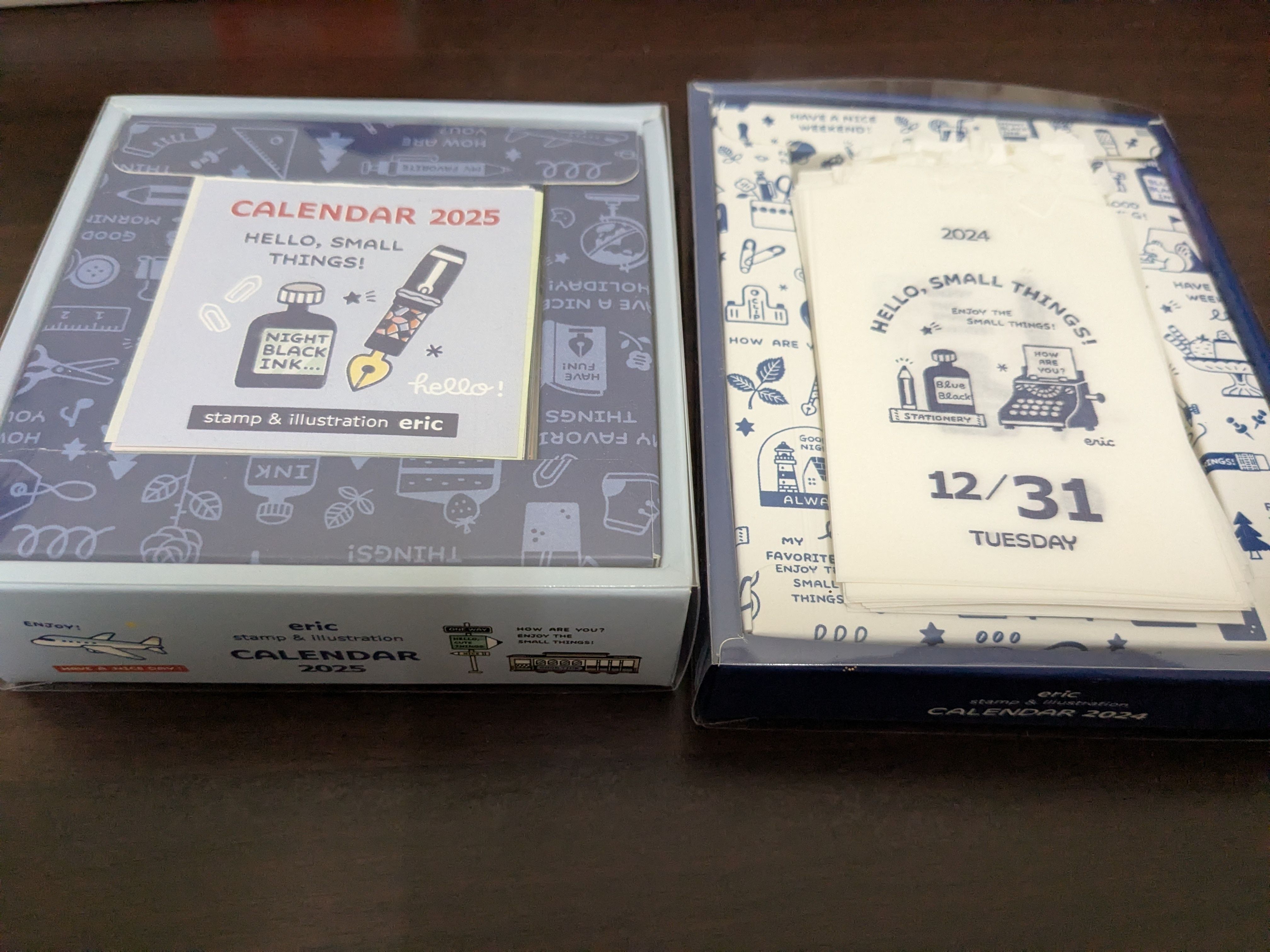 過期的日曆素材紙_eric stamp＆ illustration 2024及2025