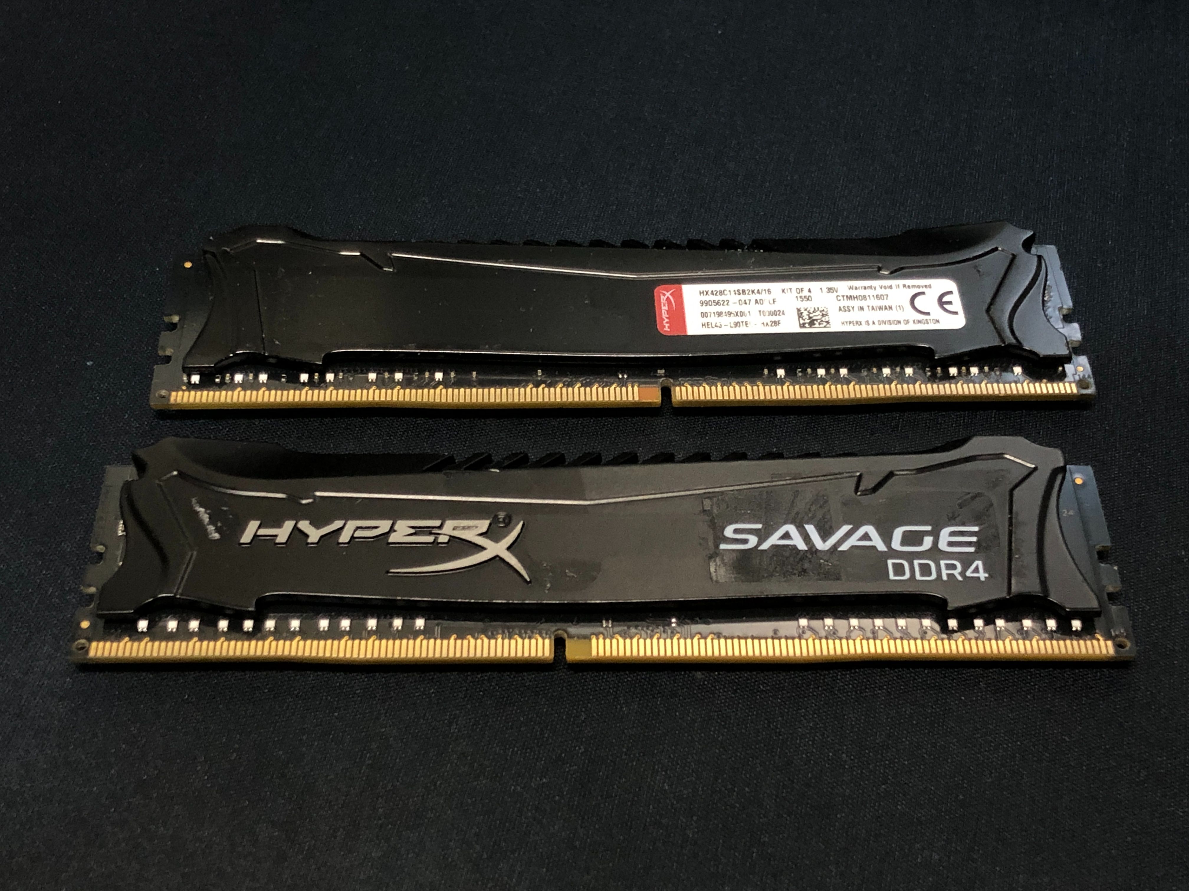 HyperX Savage Memory Black - 16GB Kit*（4x4GB） - DDR4 2800MT/