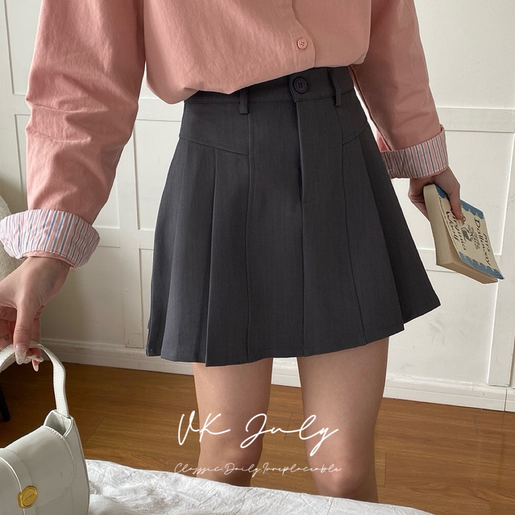 𝑽𝑲 𝑱𝒖𝒍𝒚｜學院風高腰百褶短裙（3 colors）