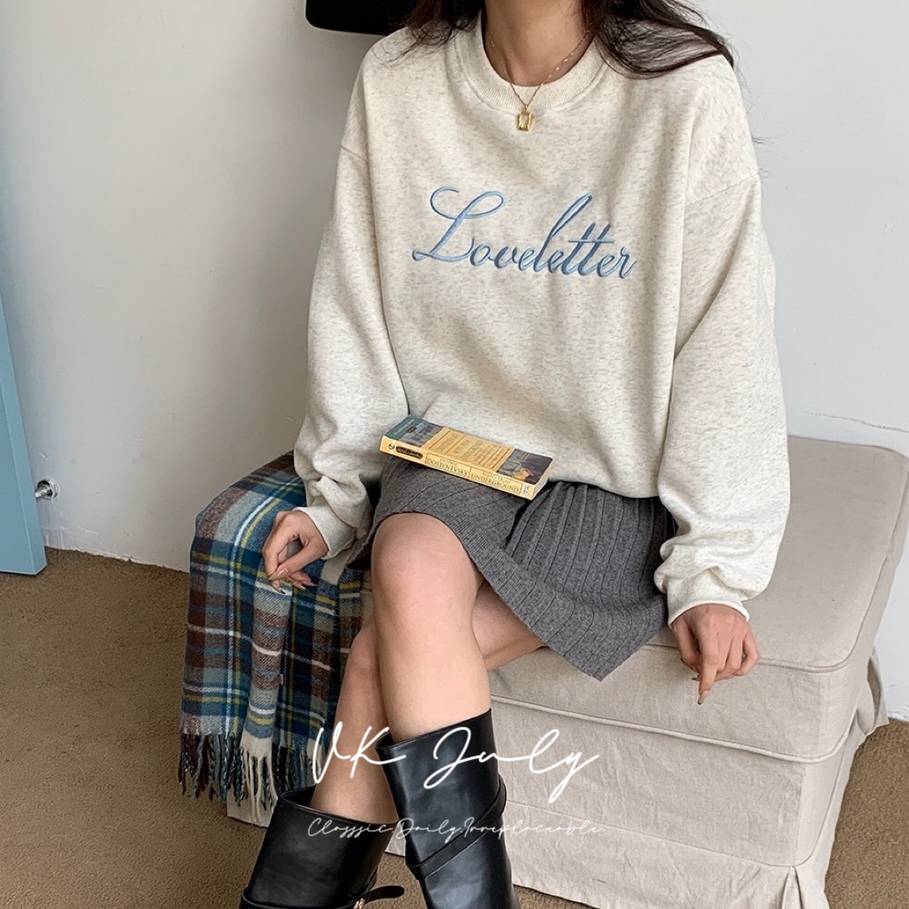 𝑽𝑲 𝑱𝒖𝒍𝒚｜簡約風撞色刺繡衛衣（3 colors）