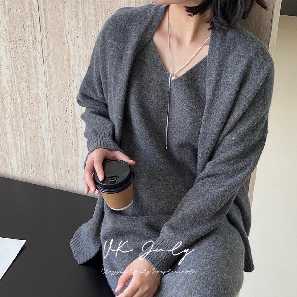 𝑽𝑲 𝑱𝒖𝒍𝒚｜絕美慵懶感針織套裝（5 colors）