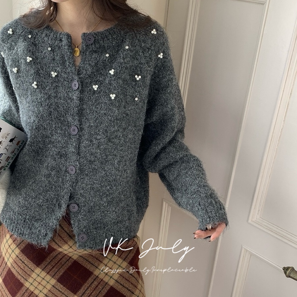 𝑽𝑲 𝑱𝒖𝒍𝒚｜高級感絕美珍珠毛衣外套（3 colors）