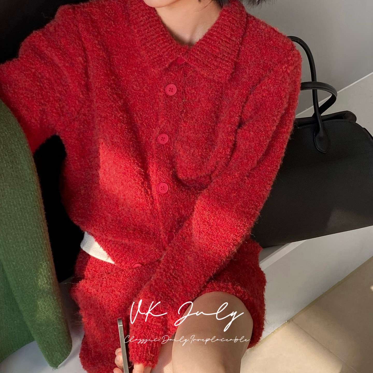 𝑽𝑲 𝑱𝒖𝒍𝒚｜新年限定翻領毛衣窄裙套裝（3 colors）