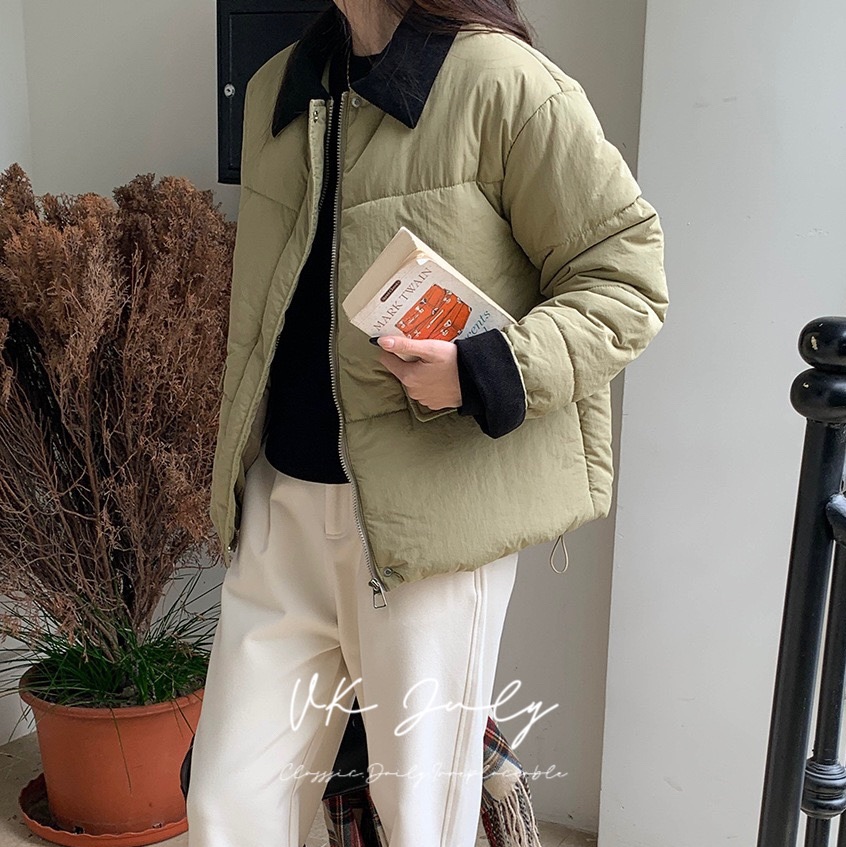 𝑽𝑲 𝑱𝒖𝒍𝒚｜暖冬撞色鋪棉外套（2 colors）