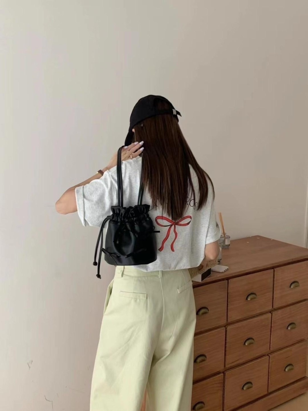 預購🤍韓版蝴蝶結小水桶包包