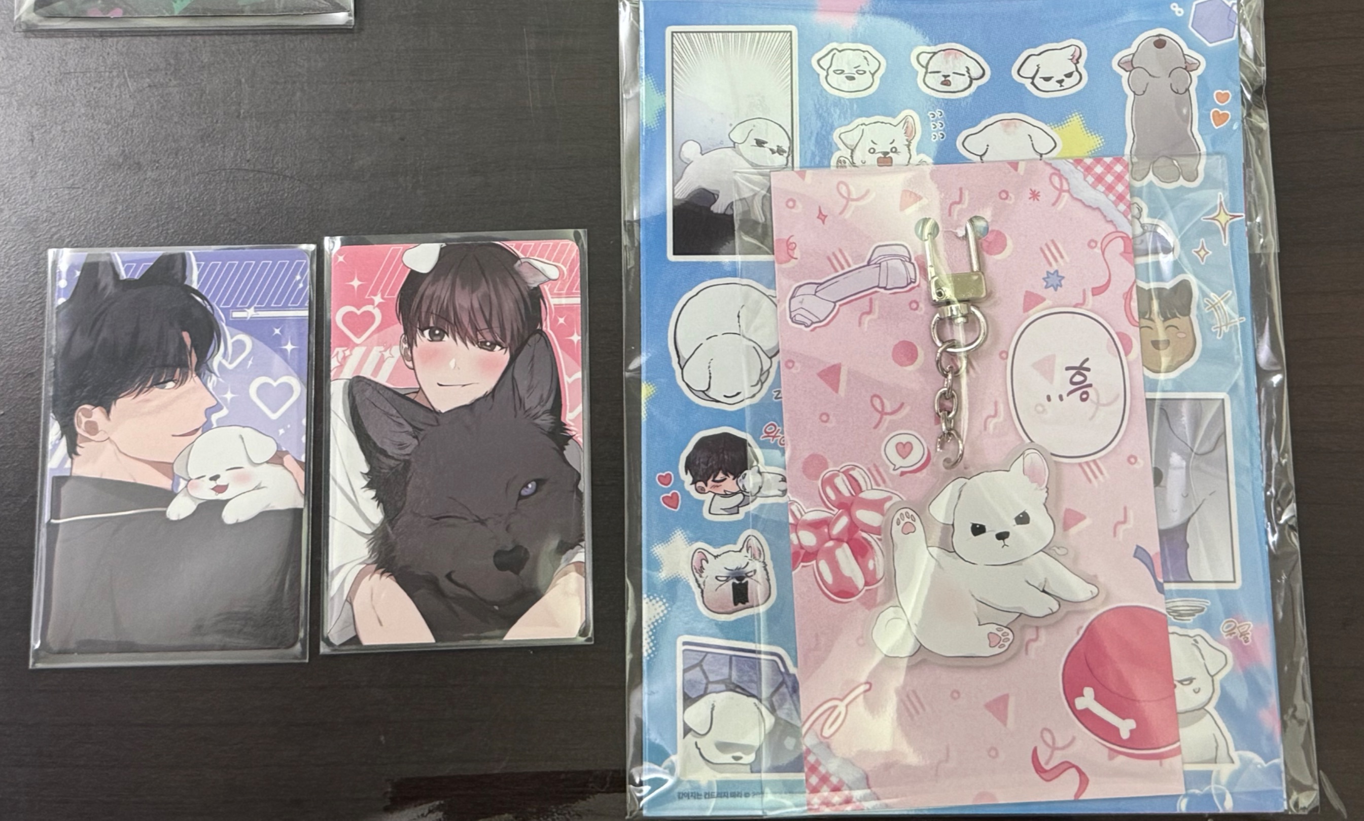 ⚠️ 卡片有瑕疵 不要欺負小狗、愛慾壓克力吊飾套組