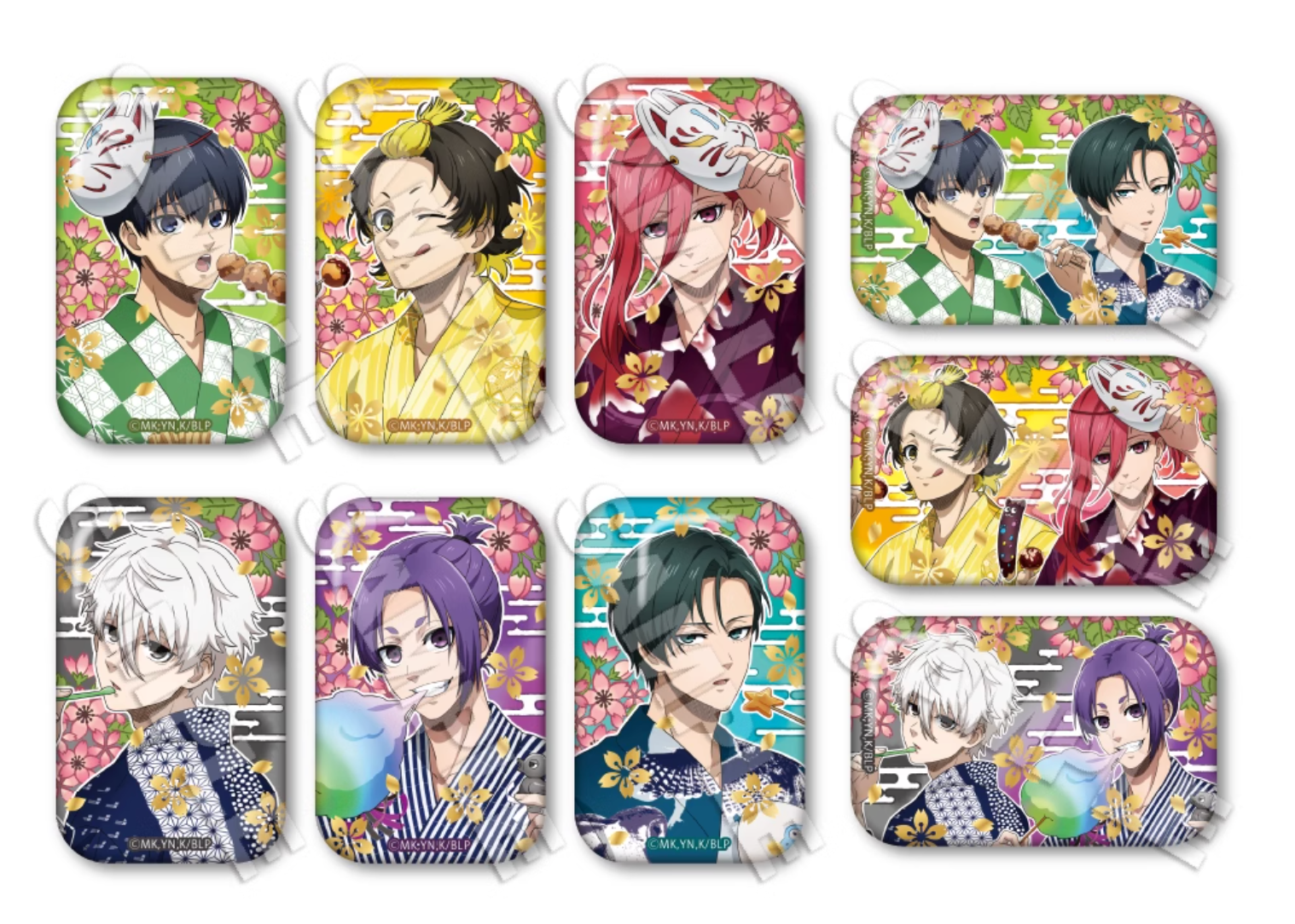 現貨 藍色監獄 緣日浴衣 燙金方 盲抽徽章 售完不補