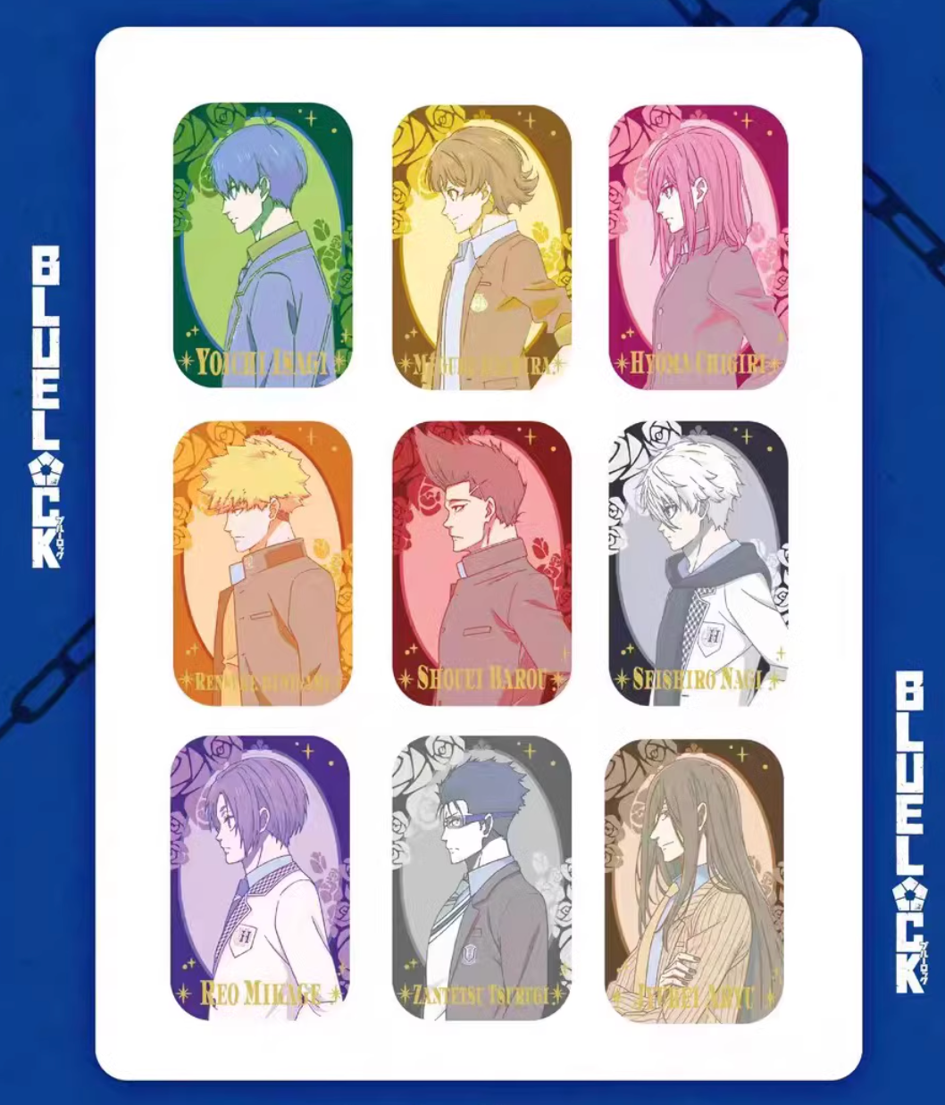 現貨 藍色監獄 花影側顏 燙金方 盲抽徽章