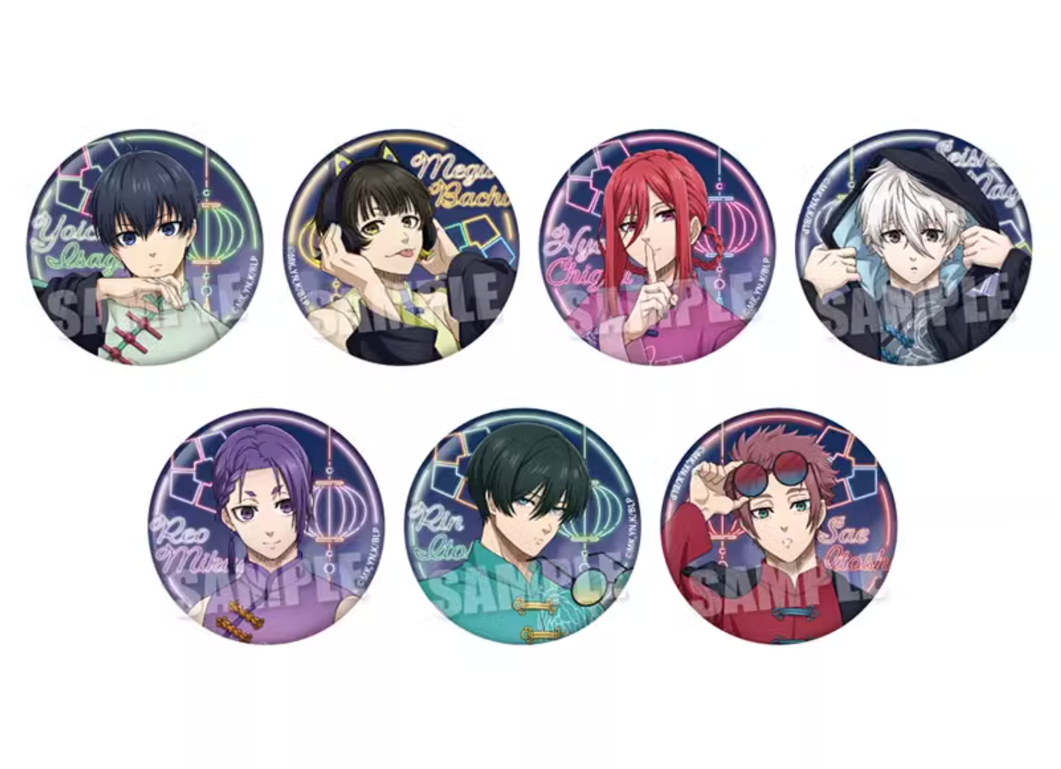 現貨 藍色監獄 霓虹中華風 盲抽徽章