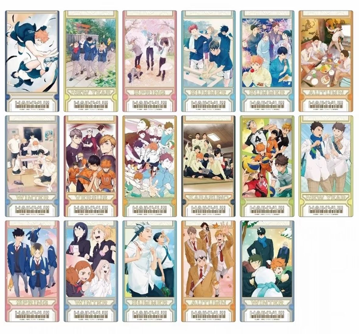 現貨 排球少年  票根透卡 盲抽 （一包兩張）