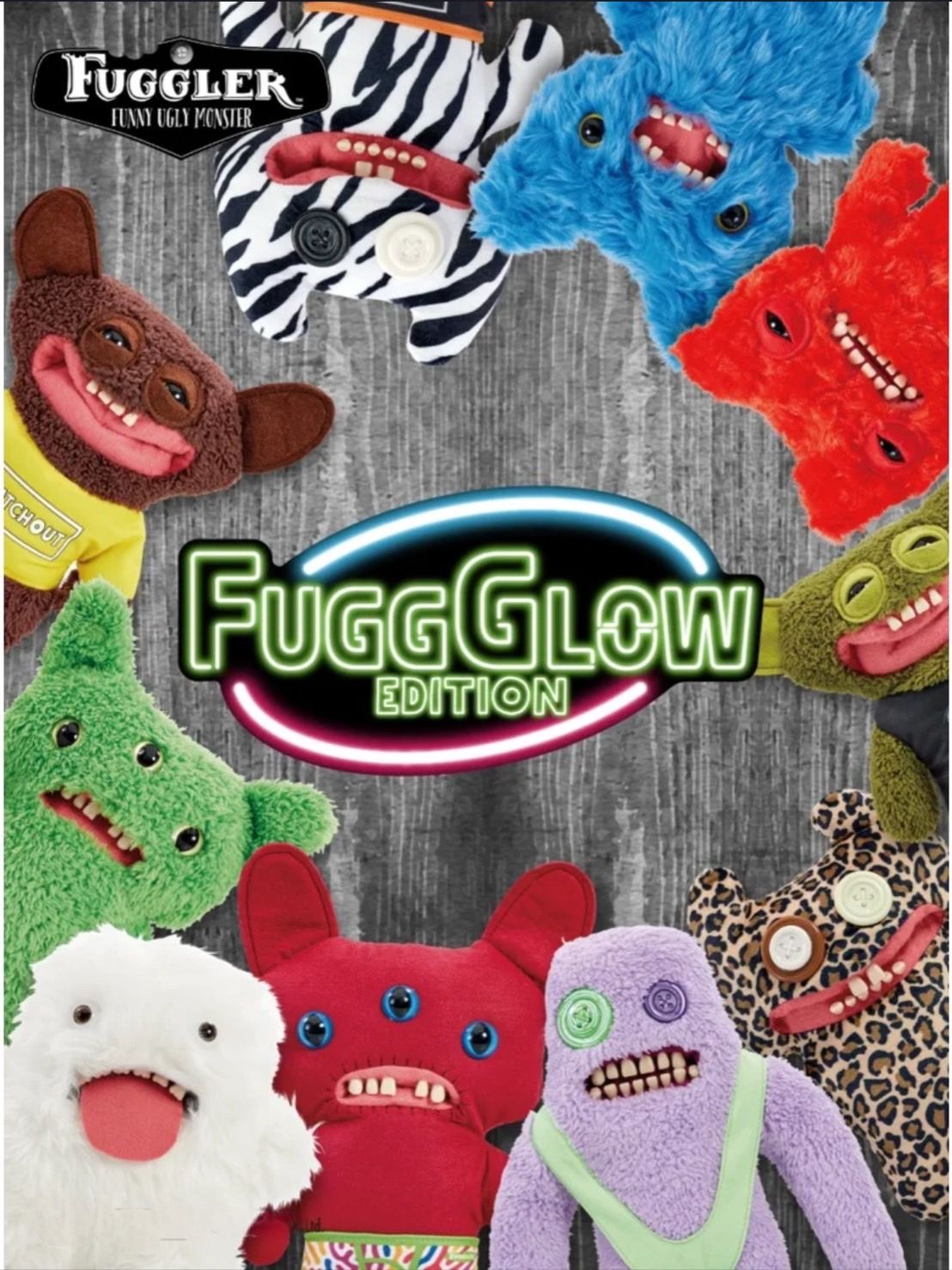 10/15收單 正版授權 FUGGLER 牙齒怪  醜萌 夜光 23CM / 預購