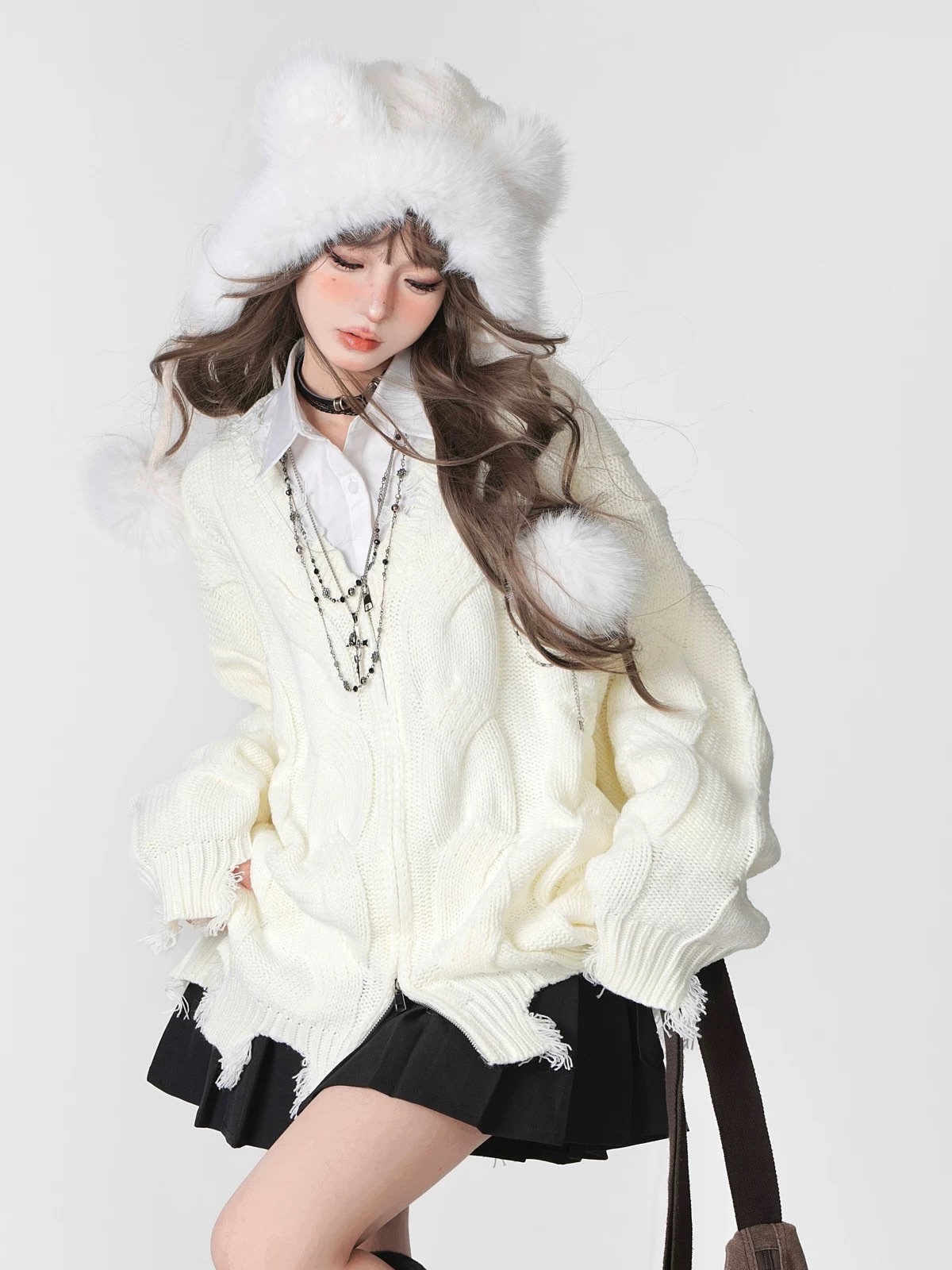 預購【加州辣妹】兔毛帽