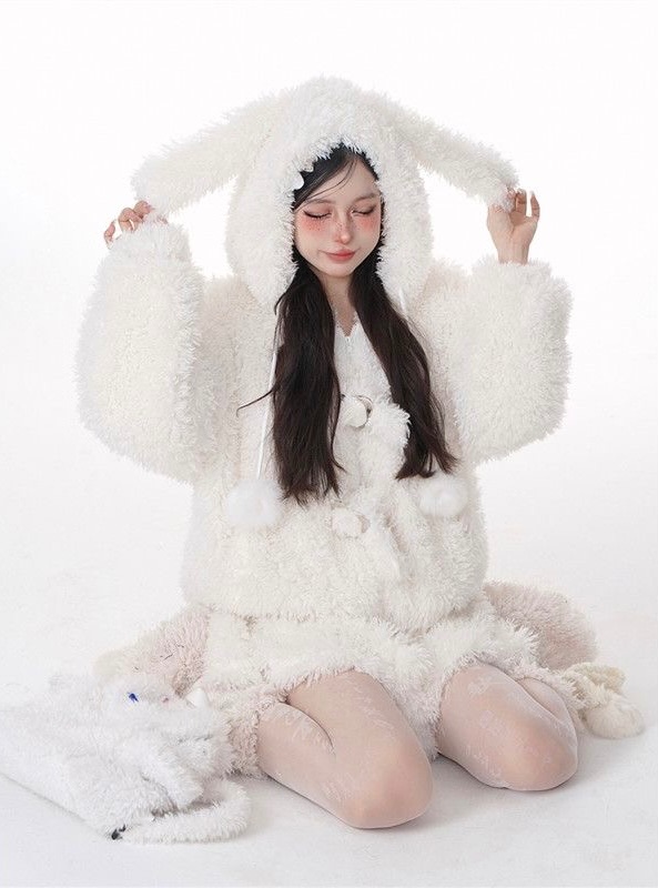 預購10內發出【加州辣妹】兔兔睡衣套裝