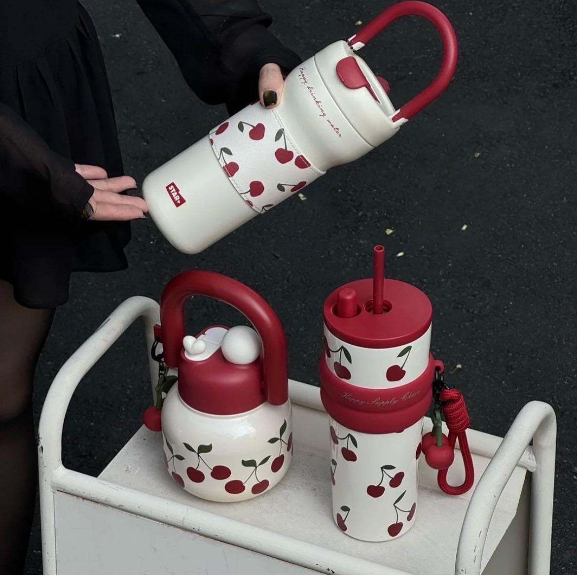 【加州辣妹】櫻桃世家系列水杯 710ml 720ml 730ml 680ml