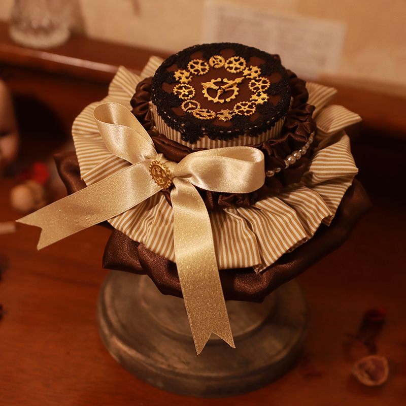 星月圖Lolita小禮帽/咖