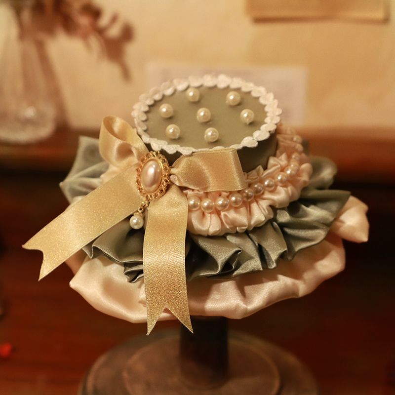 甜奶油Lolita小禮帽/淺綠