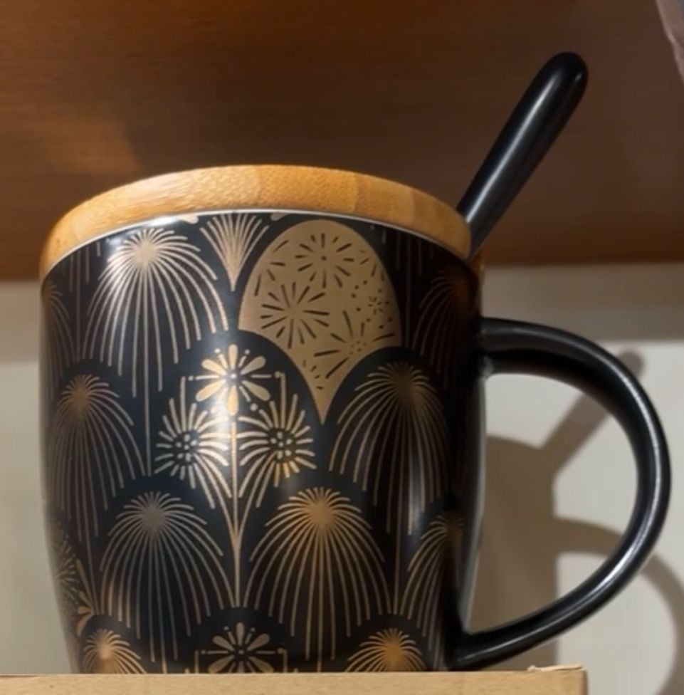 綻夏星火-燙金馬克杯