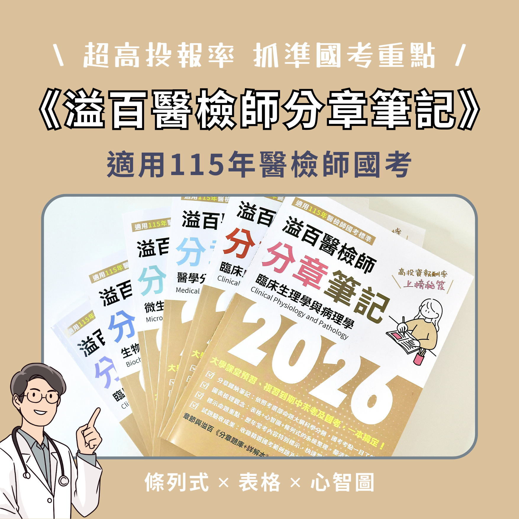 【2025年9月最新版】溢百醫檢師國考分章筆記