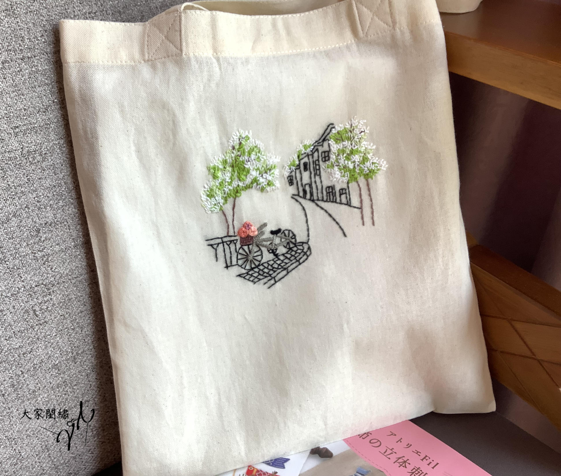 季節刺繡提袋