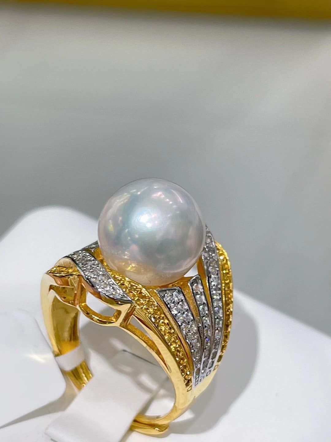 精品~#天然淡水珍珠 戒指