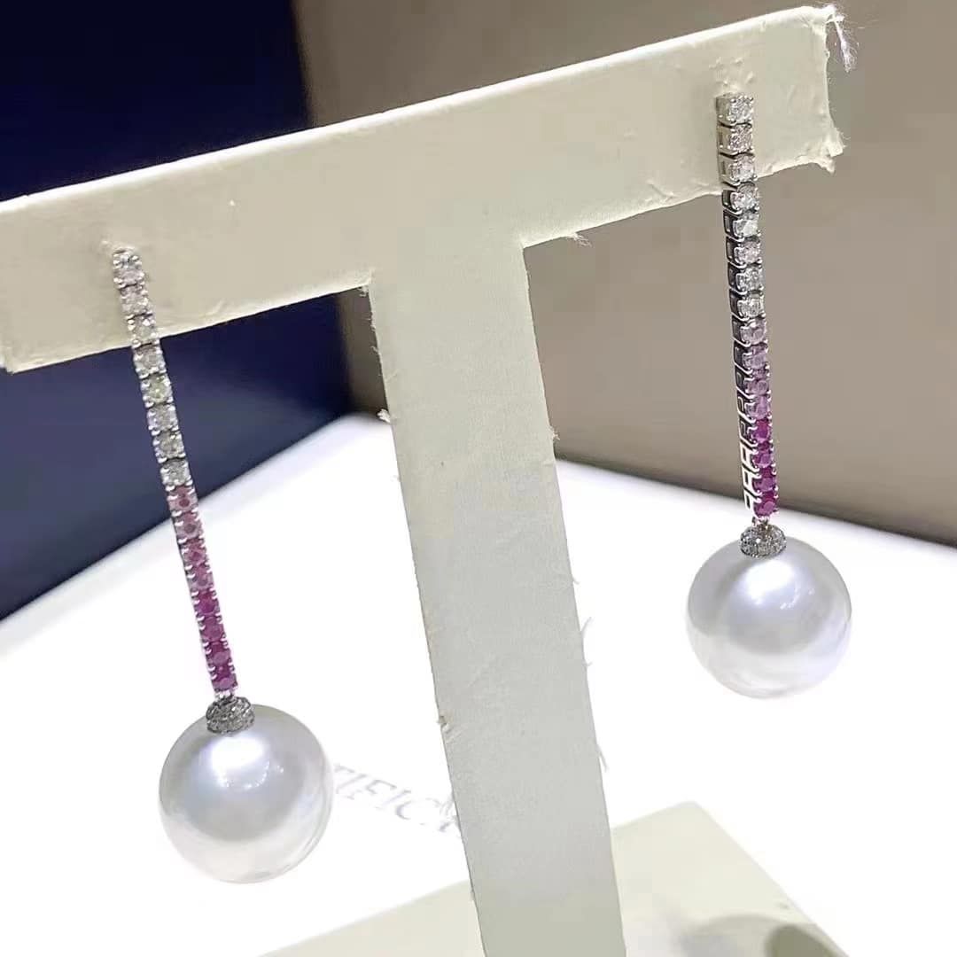 天然淡水珍珠耳環