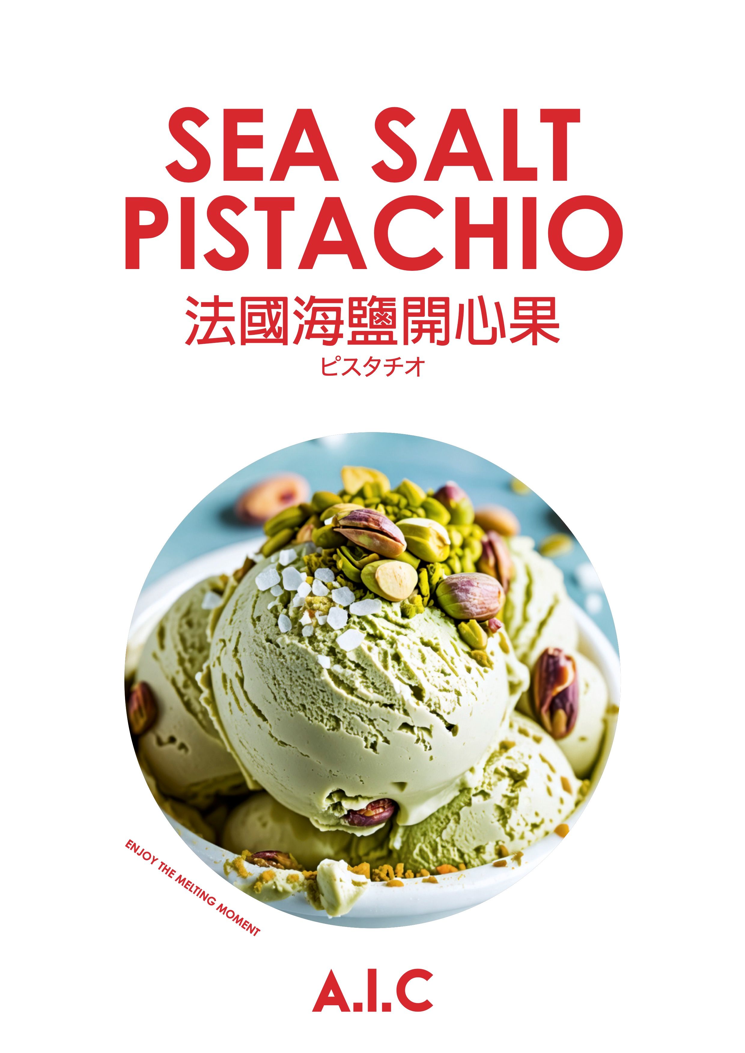 法國海鹽開心果 | SEA SALT PISTACHIO | ピスタチオ （牛奶海鹽冰淇淋，加烘烤開心果顆粒）