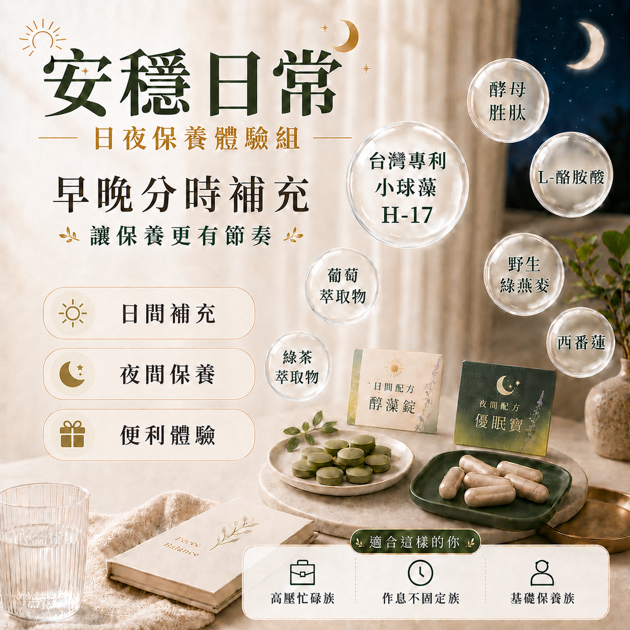 安穩日常-日夜保養體驗組