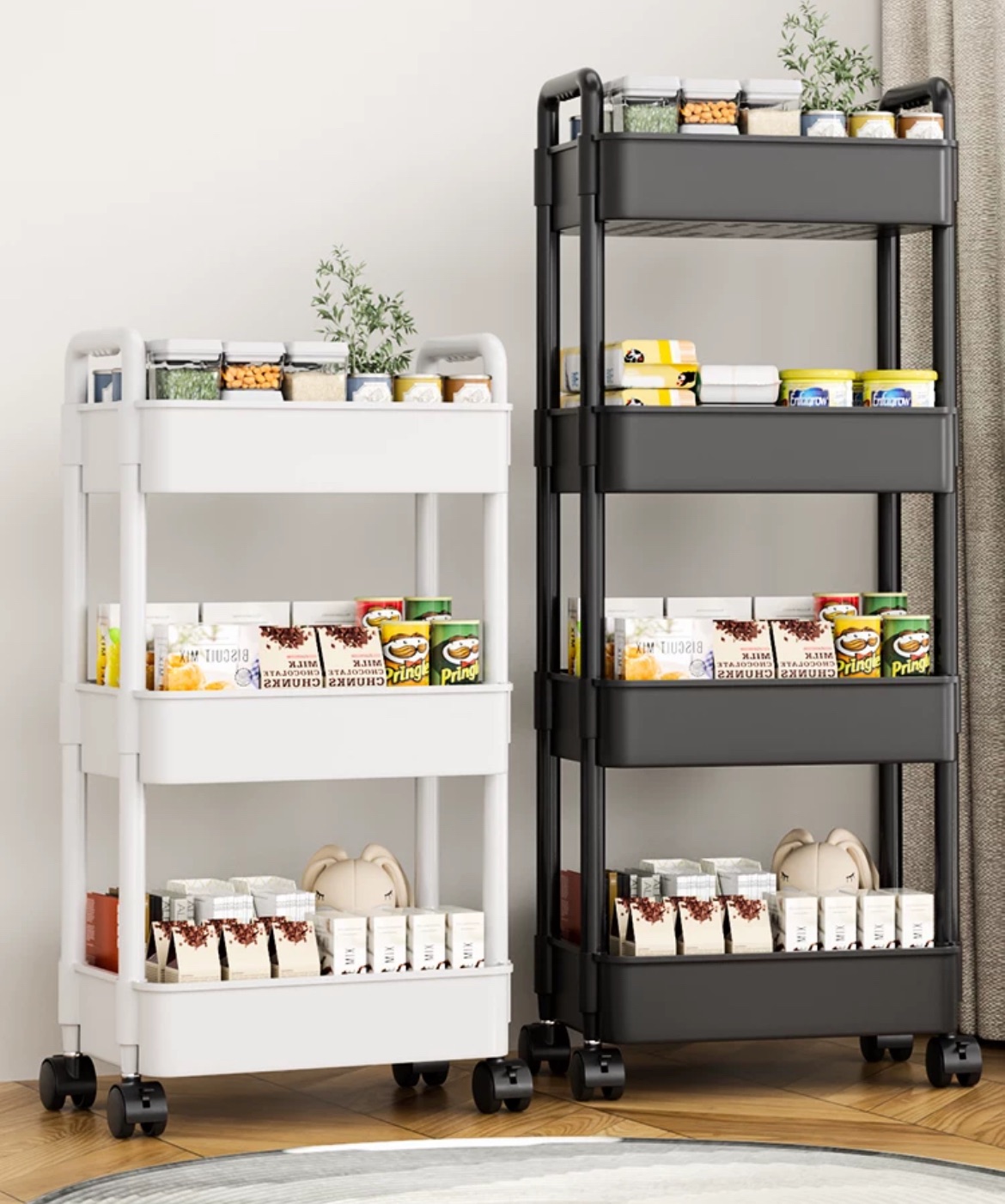 小推车置物架厨房落地卧室多层婴儿零食移动浴室卫生间收纳储物架