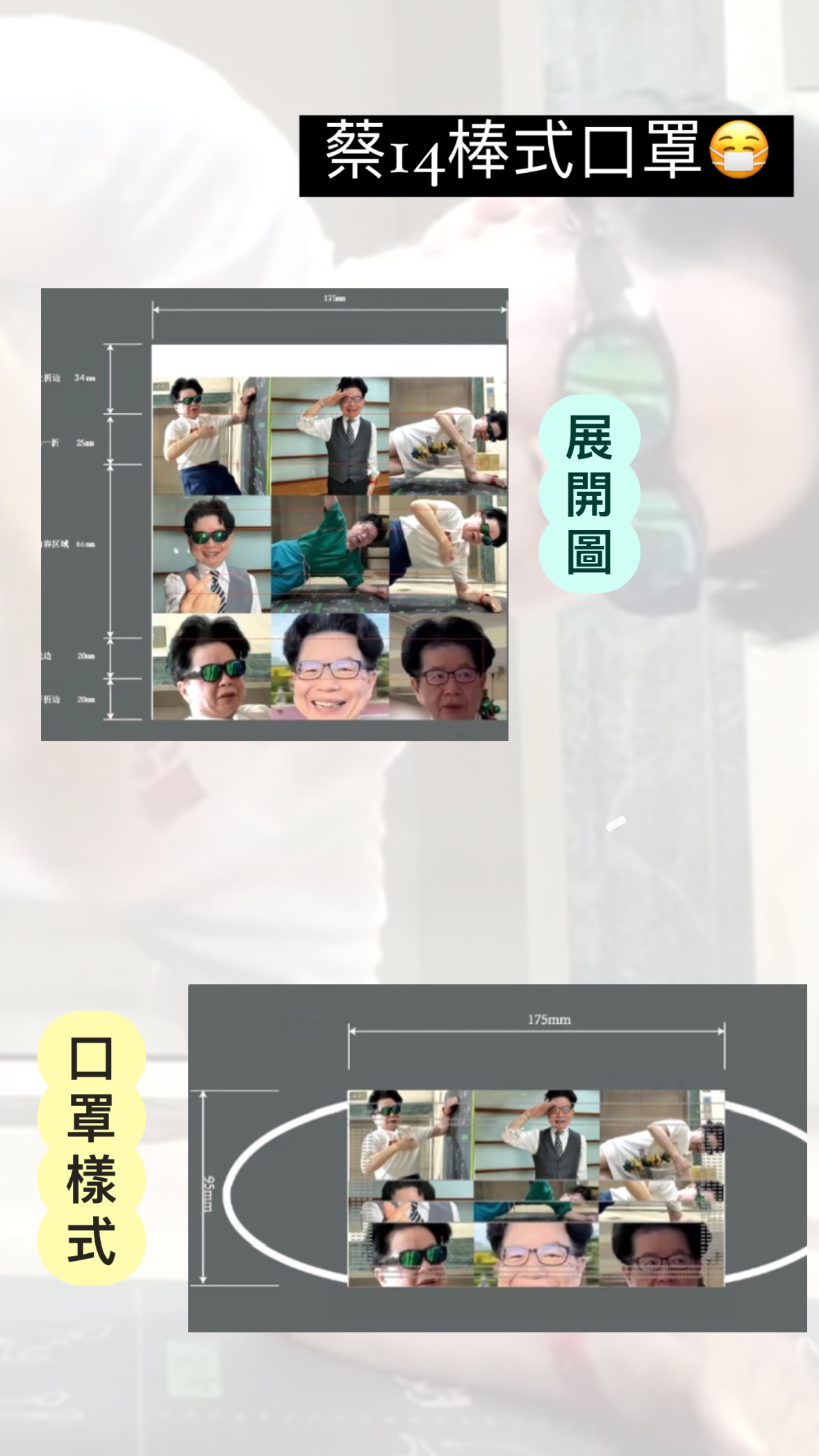 蔡14棒式口罩😷