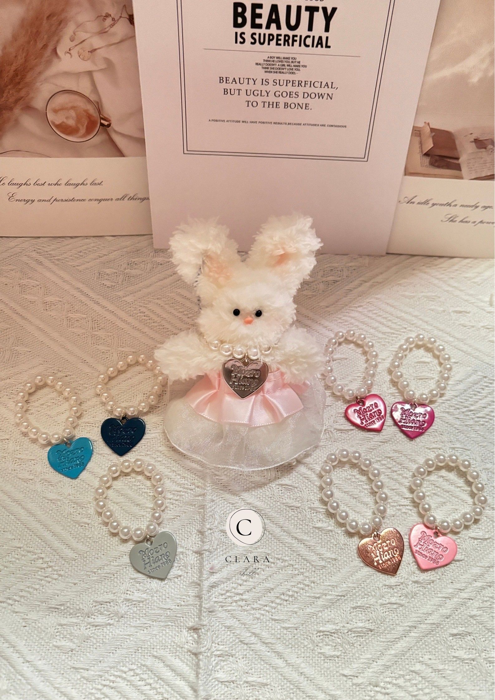 韓國流行手工製作毛料娃娃/娃娃項鍊