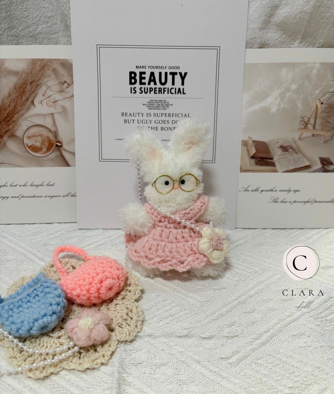 韓國流行手工製作毛料娃娃/娃娃配件