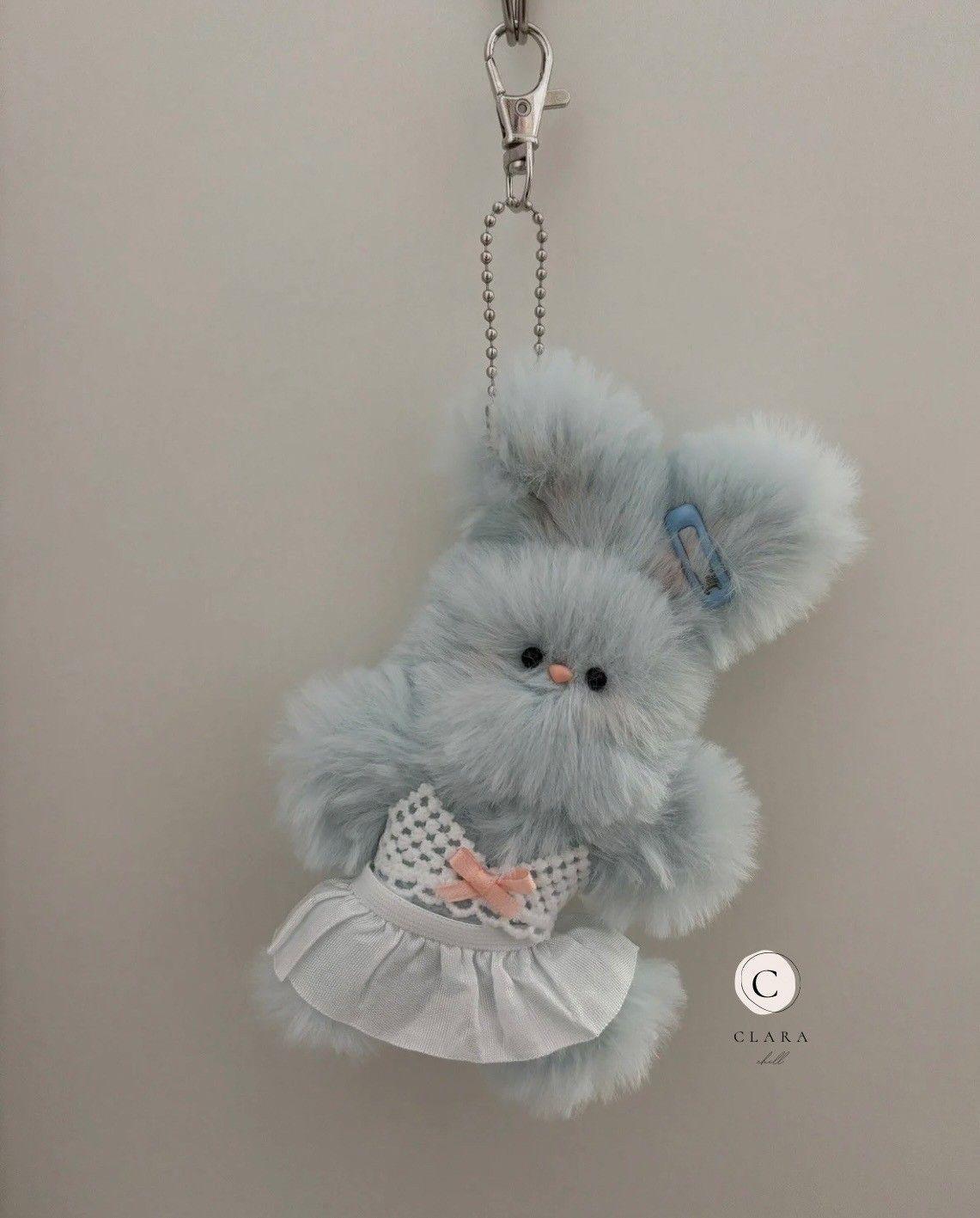 韓國流行手工製作毛料娃娃/包包吊飾/夏日海島兔