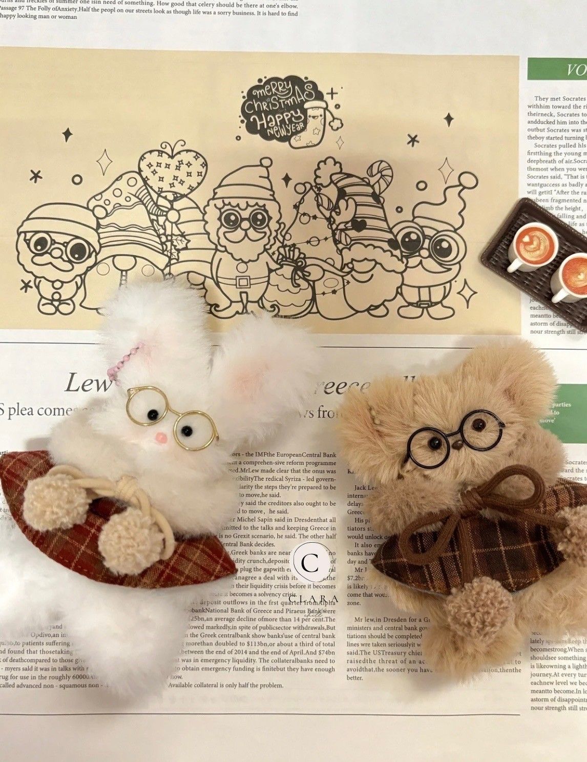 韓國流行手工製作毛料娃娃/包包吊飾/冬季限定款