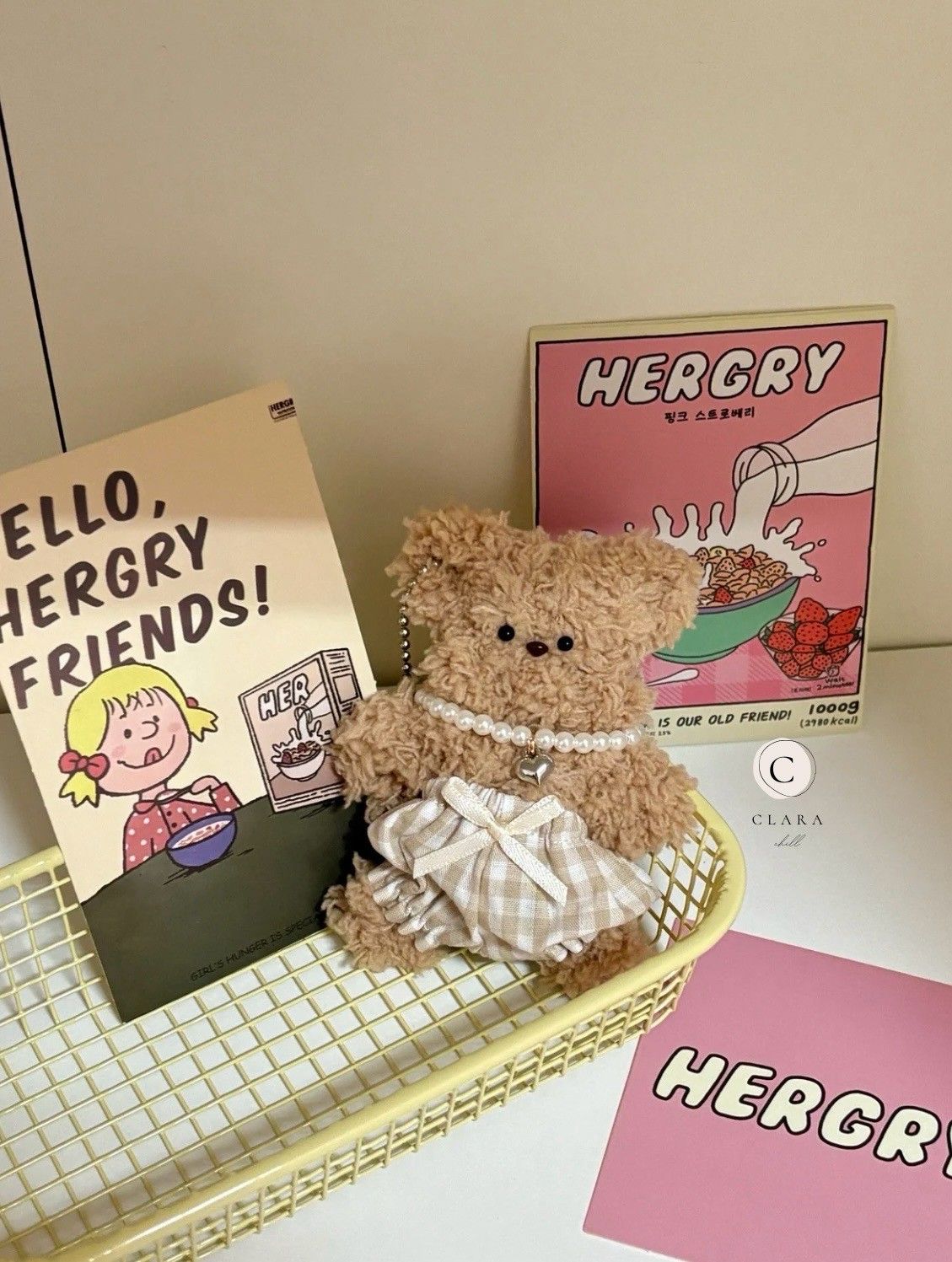 韓國流行手工製作毛料娃娃/包包吊飾/QQ泰迪小熊