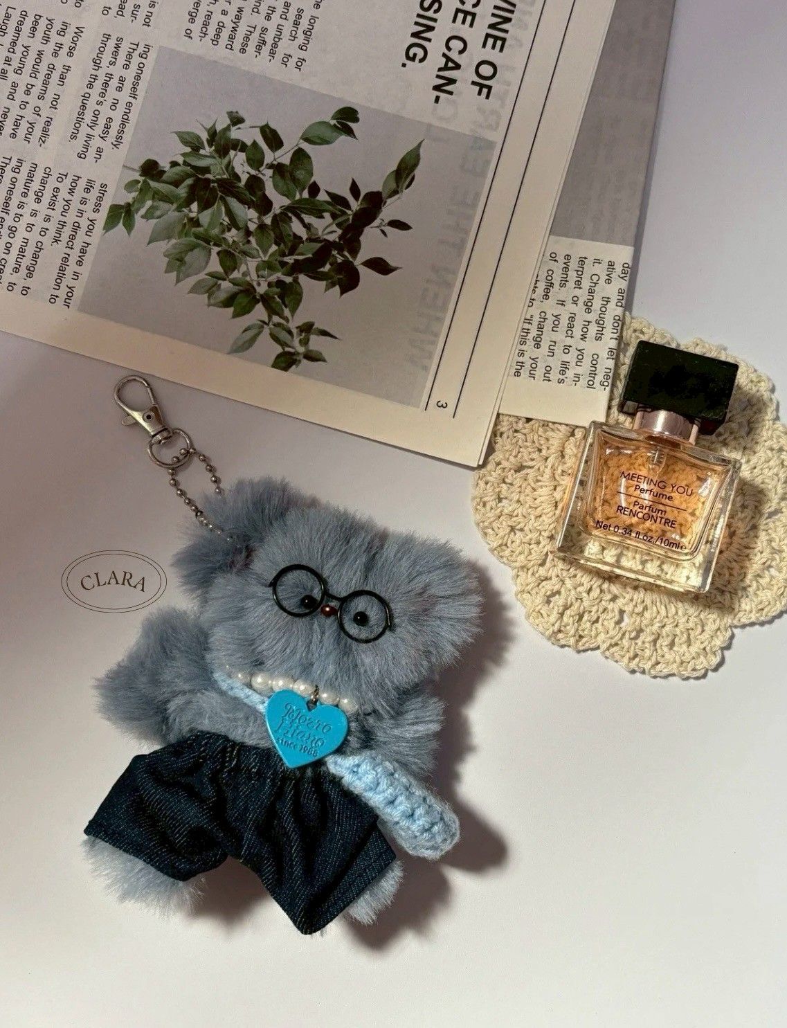 韓國流行手工製作毛料娃娃/包包吊飾/文青學院熊