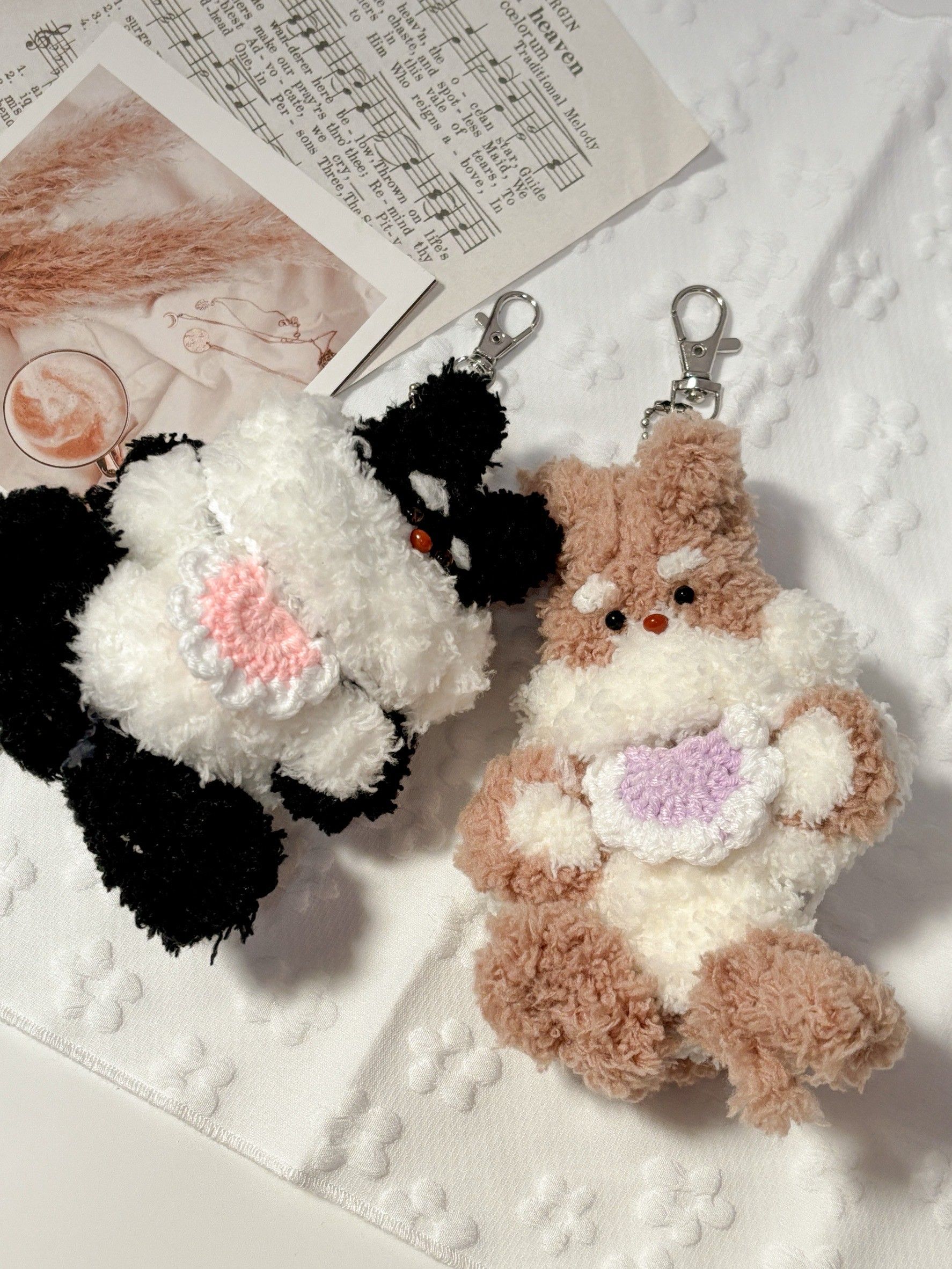 韓國流行手工製作毛料娃娃/包包吊飾/像松鼠の柴柴