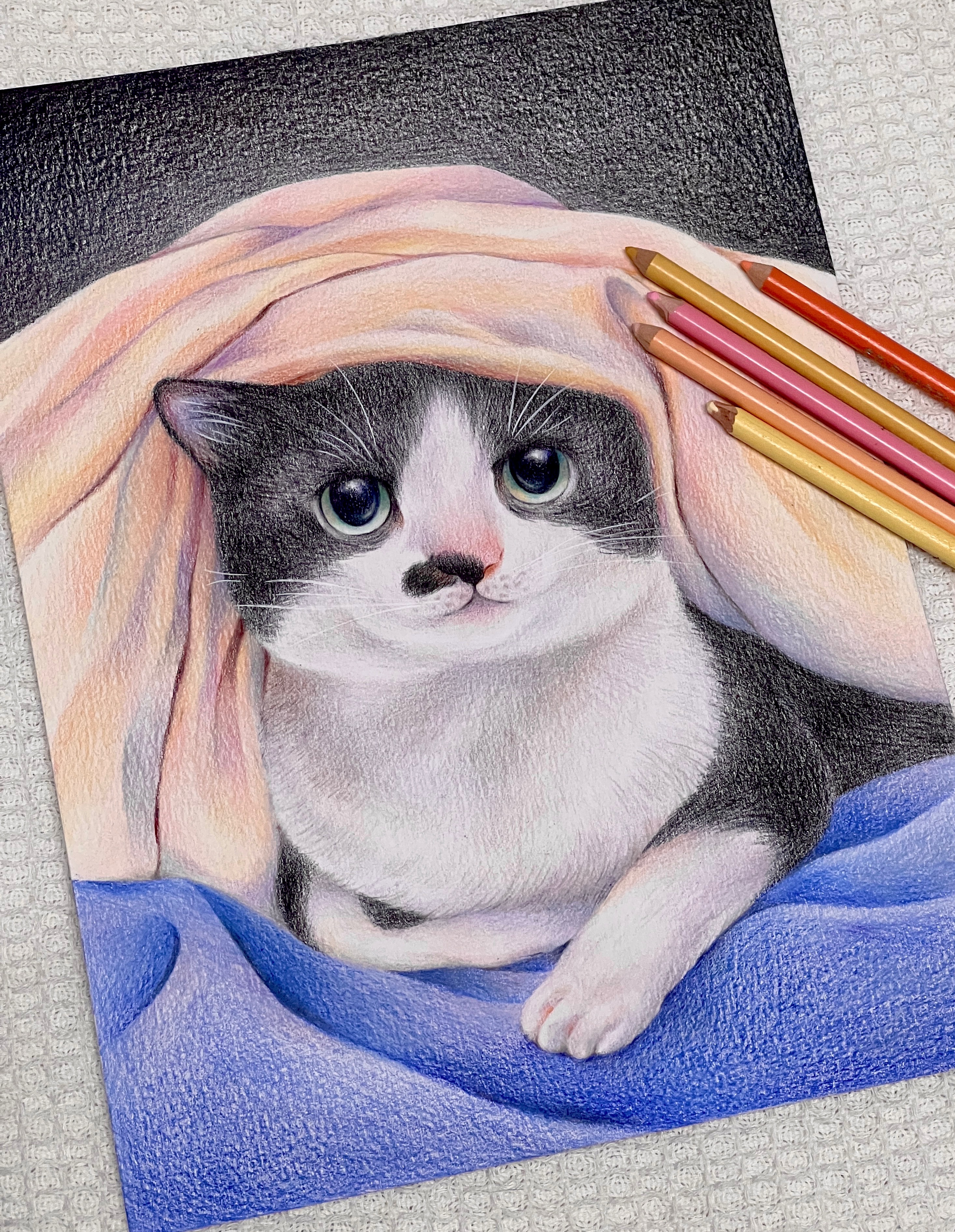 色鉛筆寵物精緻似顏繪