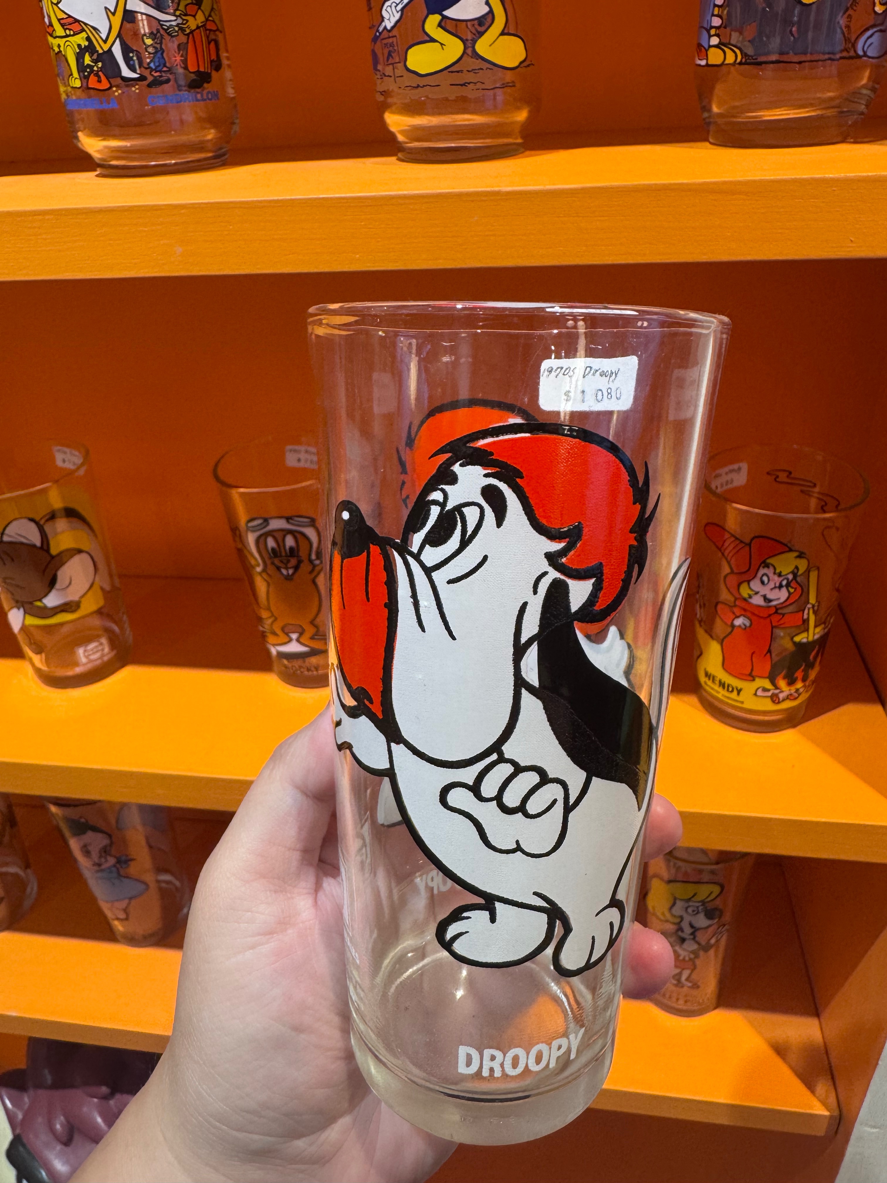 Droopy玻璃杯+手偶