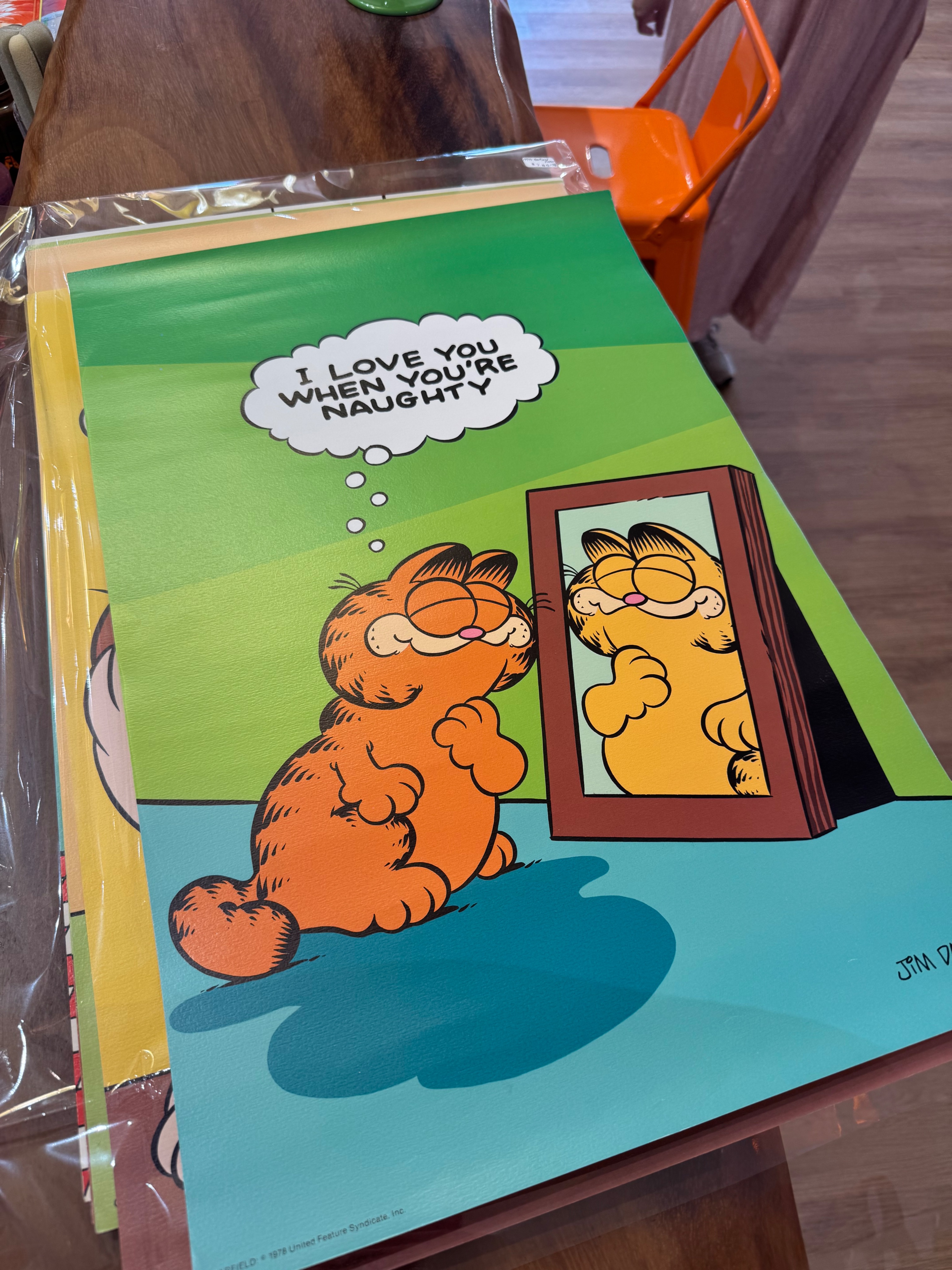 1978年加菲貓海報 二手老物非全新